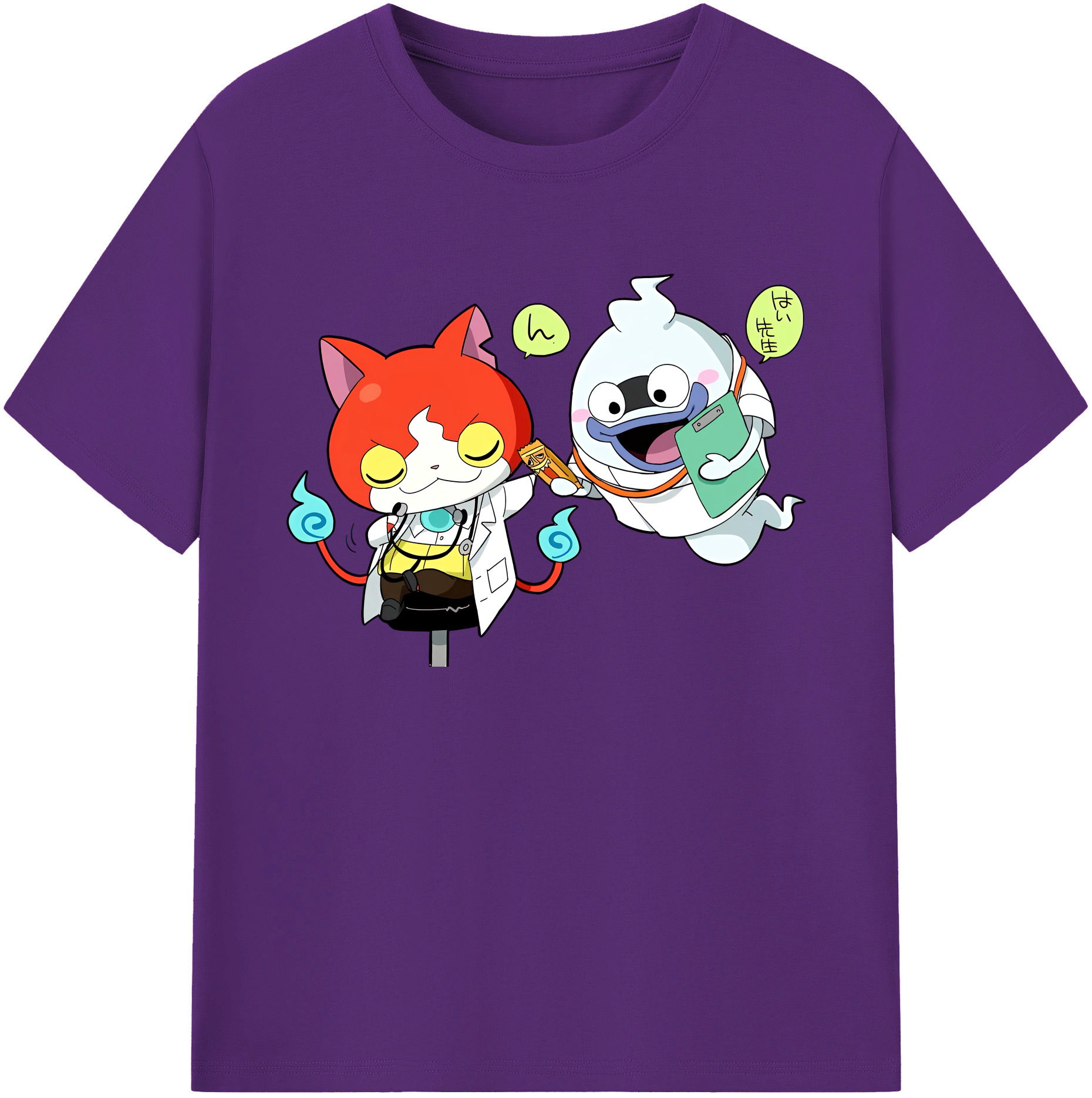 （画像用） 妖怪ウォッチ Yo-kai Watch 綿100％ メンズ半袖Tシャツ｜肌触りやわらか＆通気性