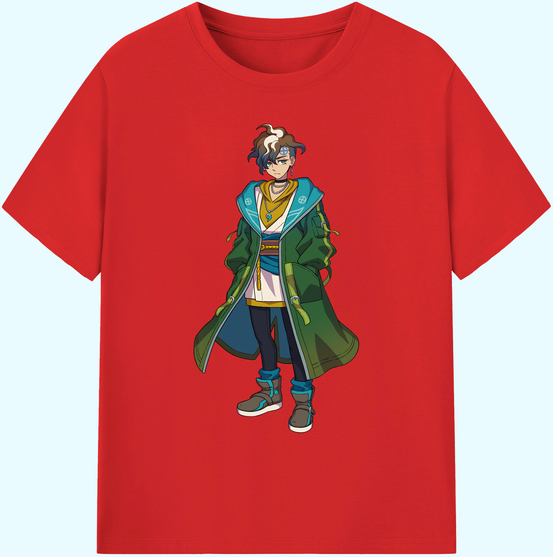 （画像用） 妖怪ウォッチ Yo-kai Watch 綿100％ メンズ半袖Tシャツ｜肌触りやわらか＆通気性