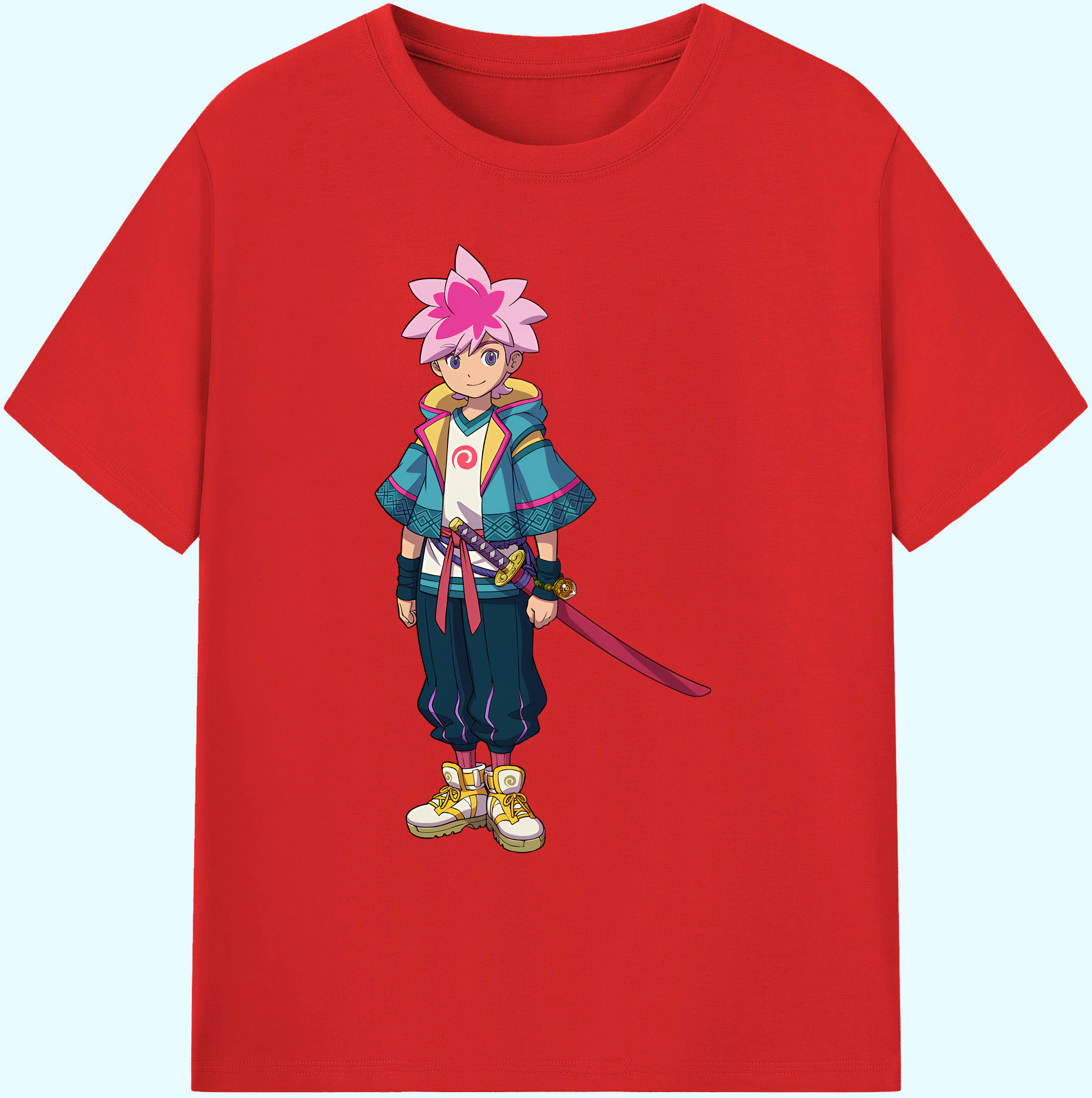 （画像用） 妖怪ウォッチ Yo-kai Watch 綿100％ メンズ半袖Tシャツ｜肌触りやわらか＆通気性