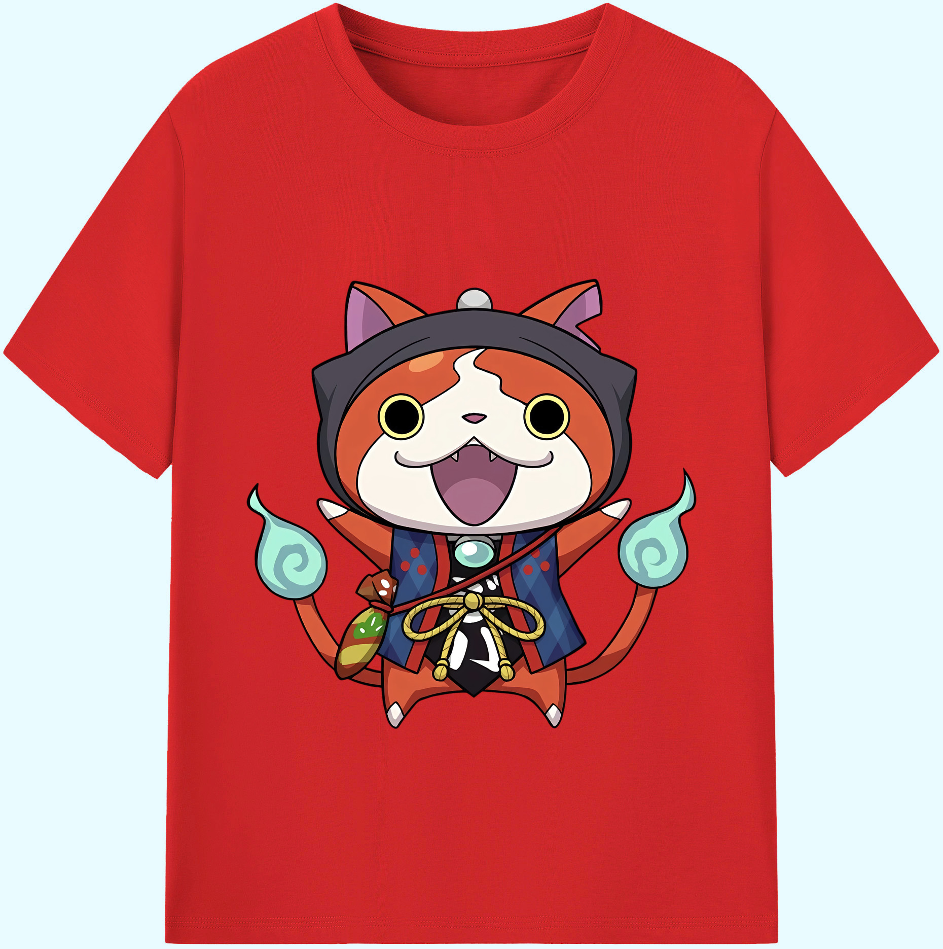 （画像用） 妖怪ウォッチ Yo-kai Watch 綿100％ メンズ半袖Tシャツ｜肌触りやわらか＆通気性