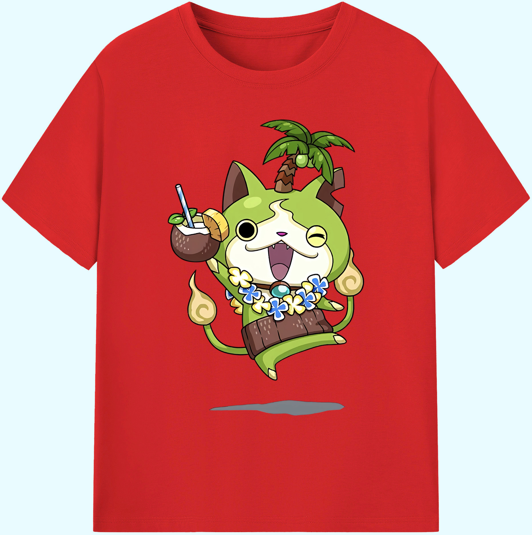 （画像用） 妖怪ウォッチ Yo-kai Watch 綿100％ メンズ半袖Tシャツ｜肌触りやわらか＆通気性