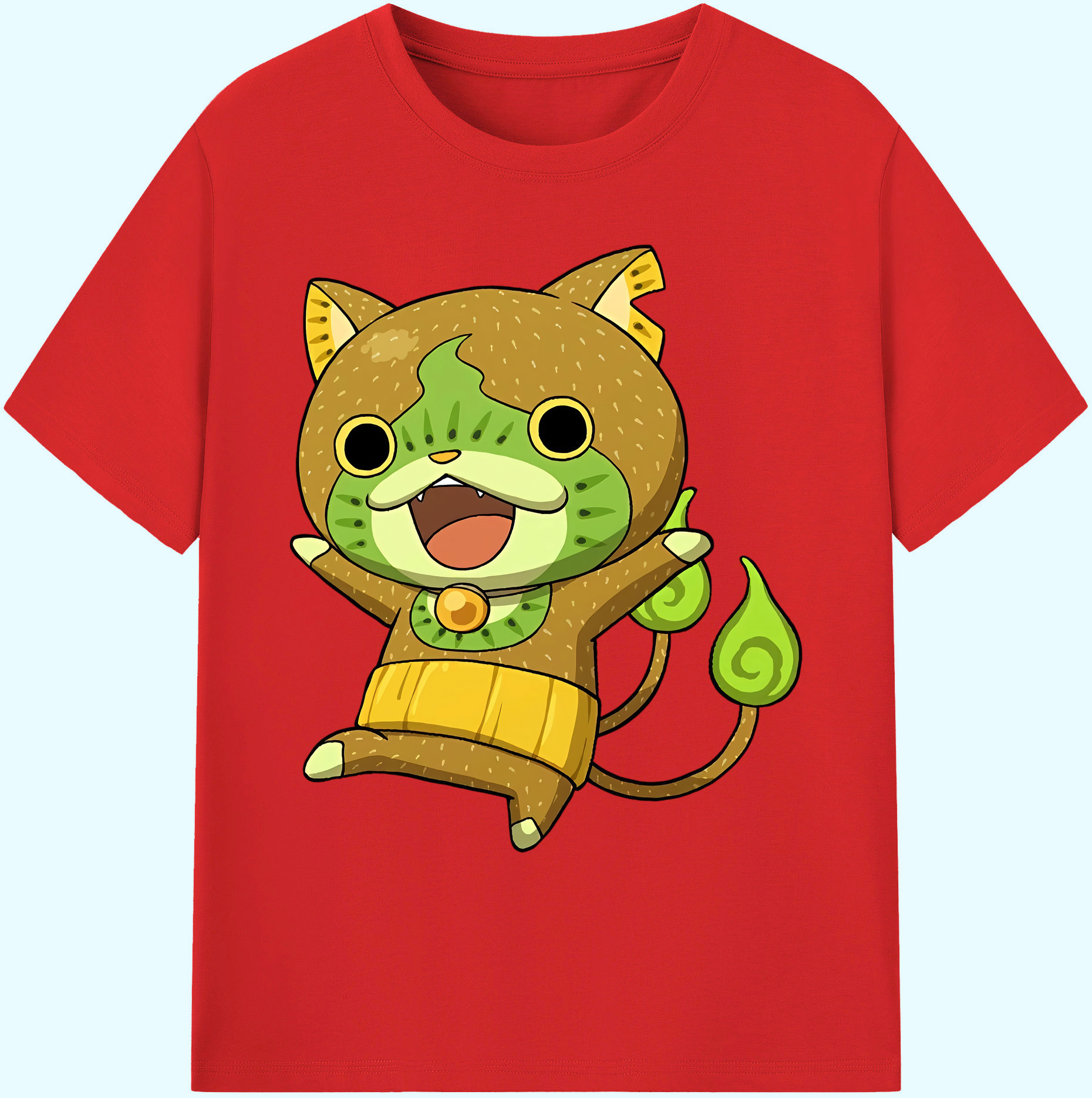 （画像用） 妖怪ウォッチ Yo-kai Watch 綿100％ メンズ半袖Tシャツ｜肌触りやわらか＆通気性