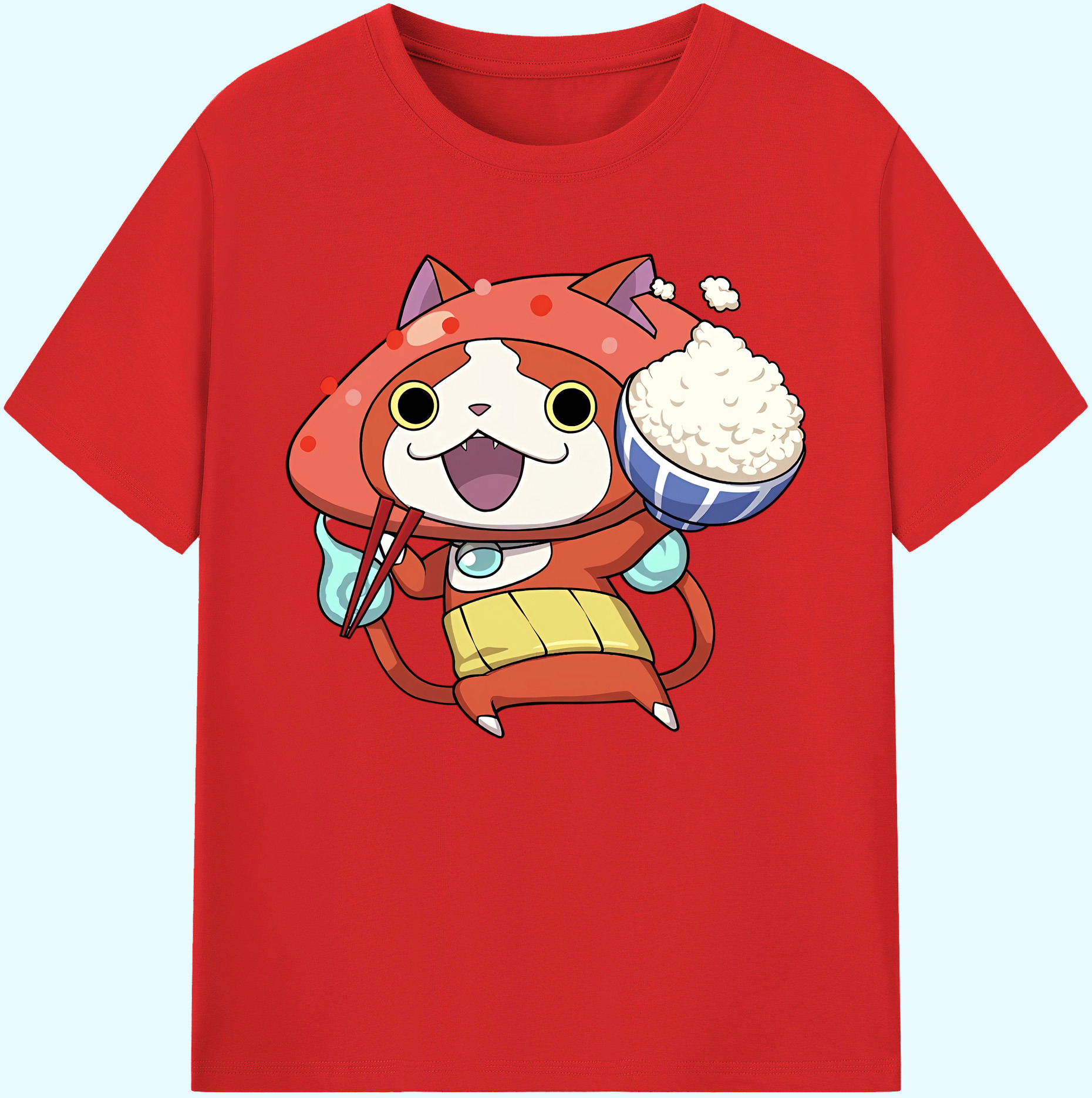 （画像用） 妖怪ウォッチ Yo-kai Watch 綿100％ メンズ半袖Tシャツ｜肌触りやわらか＆通気性