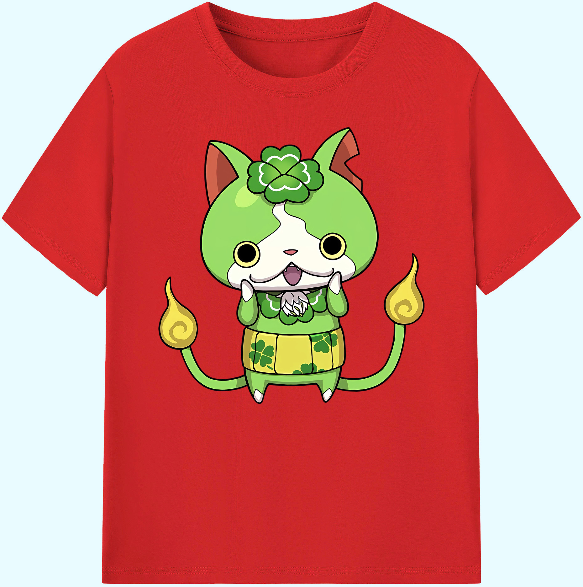 （画像用） 妖怪ウォッチ Yo-kai Watch 綿100％ メンズ半袖Tシャツ｜肌触りやわらか＆通気性