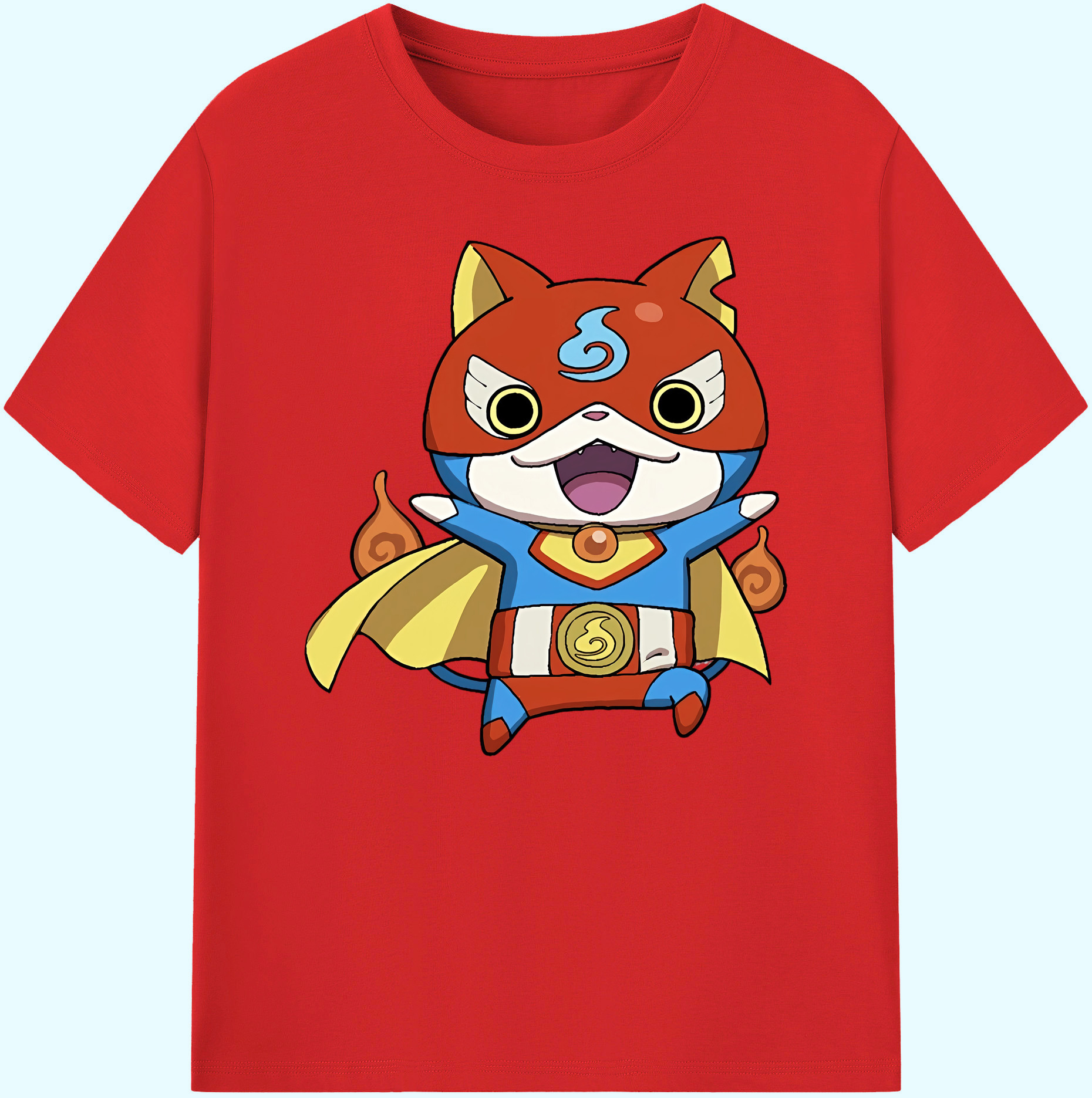 （画像用） 妖怪ウォッチ Yo-kai Watch 綿100％ メンズ半袖Tシャツ｜肌触りやわらか＆通気性