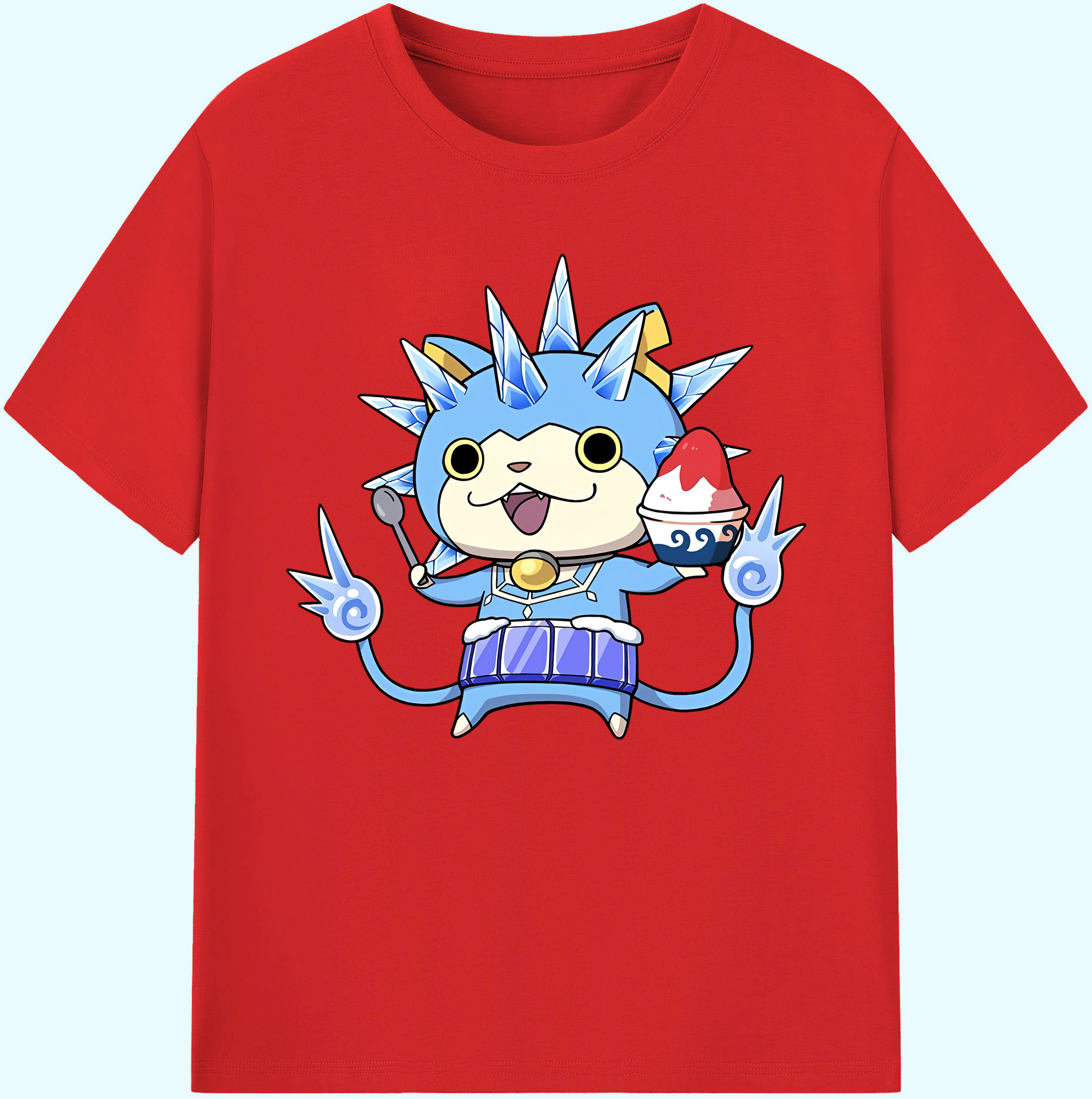 （画像用） 妖怪ウォッチ Yo-kai Watch 綿100％ メンズ半袖Tシャツ｜肌触りやわらか＆通気性