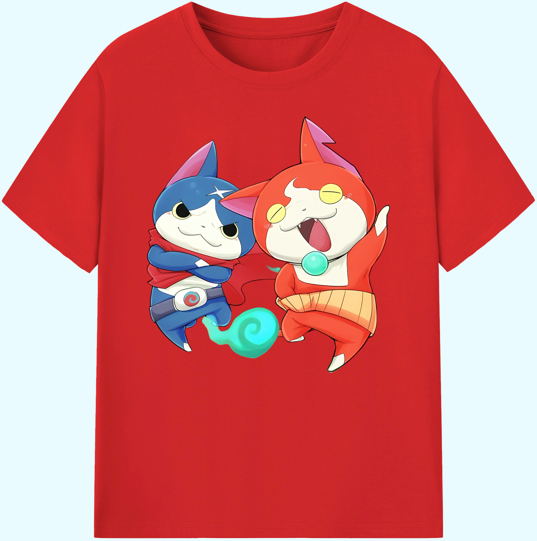 （画像用） 妖怪ウォッチ Yo-kai Watch 綿100％ メンズ半袖Tシャツ｜肌触りやわらか＆通気性