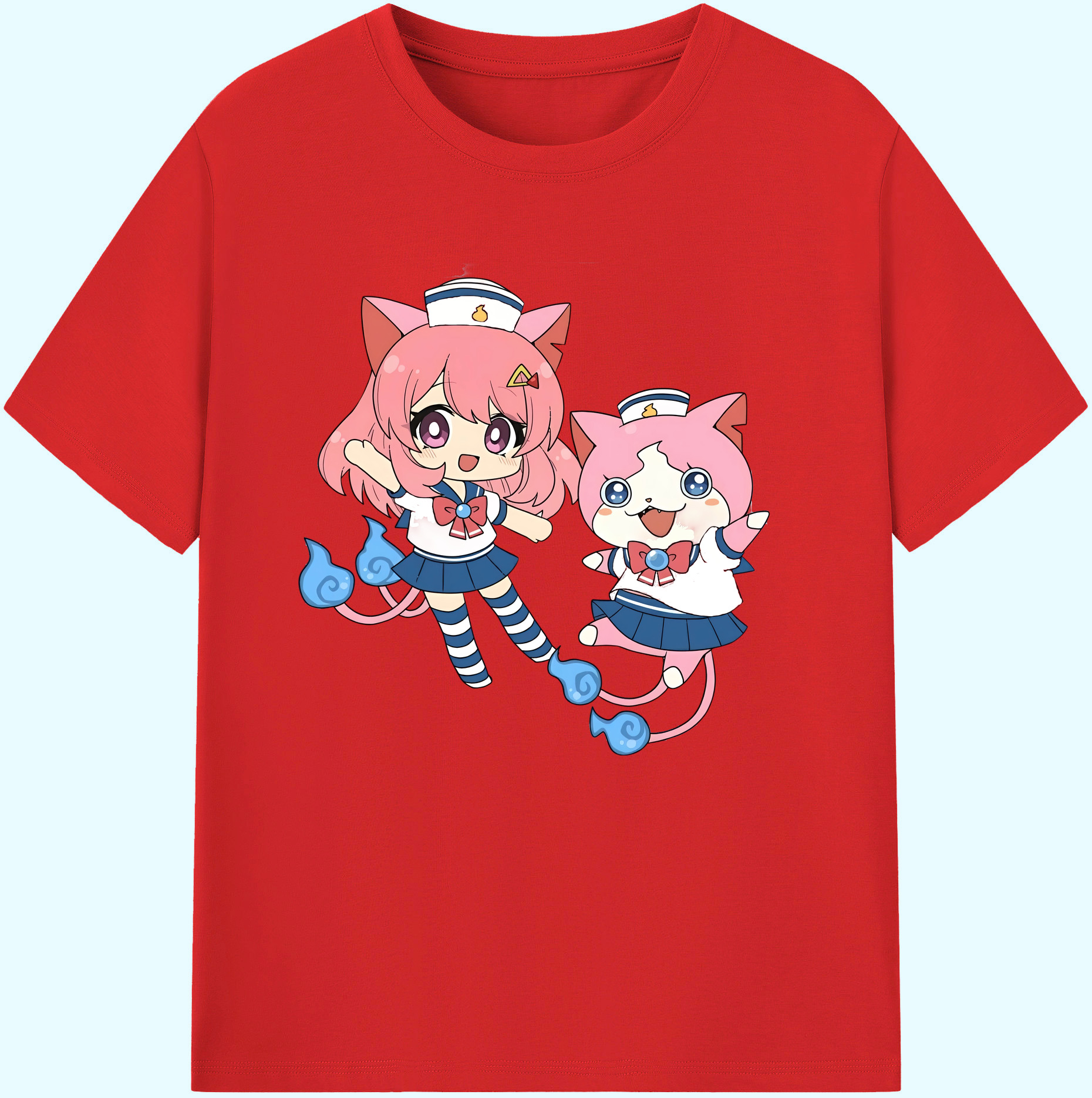 （画像用） 妖怪ウォッチ Yo-kai Watch 綿100％ メンズ半袖Tシャツ｜肌触りやわらか＆通気性