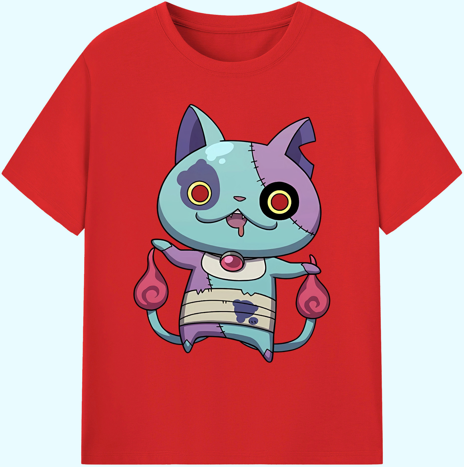 （画像用） 妖怪ウォッチ Yo-kai Watch 綿100％ メンズ半袖Tシャツ｜肌触りやわらか＆通気性