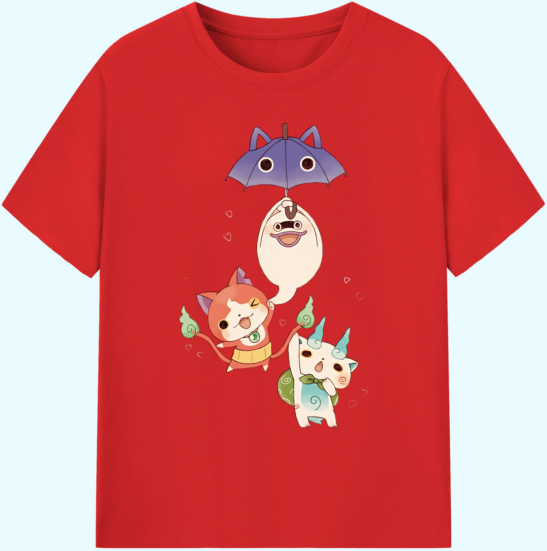 （画像用） 妖怪ウォッチ Yo-kai Watch 綿100％ メンズ半袖Tシャツ｜肌触りやわらか＆通気性