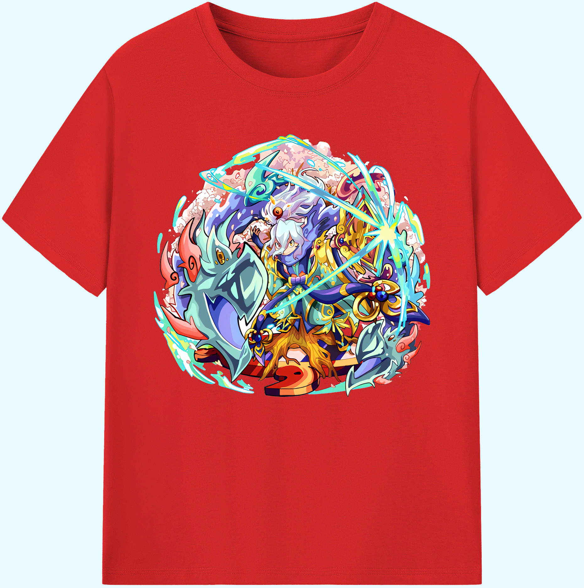 （画像用） 妖怪ウォッチ Yo-kai Watch 綿100％ メンズ半袖Tシャツ｜肌触りやわらか＆通気性