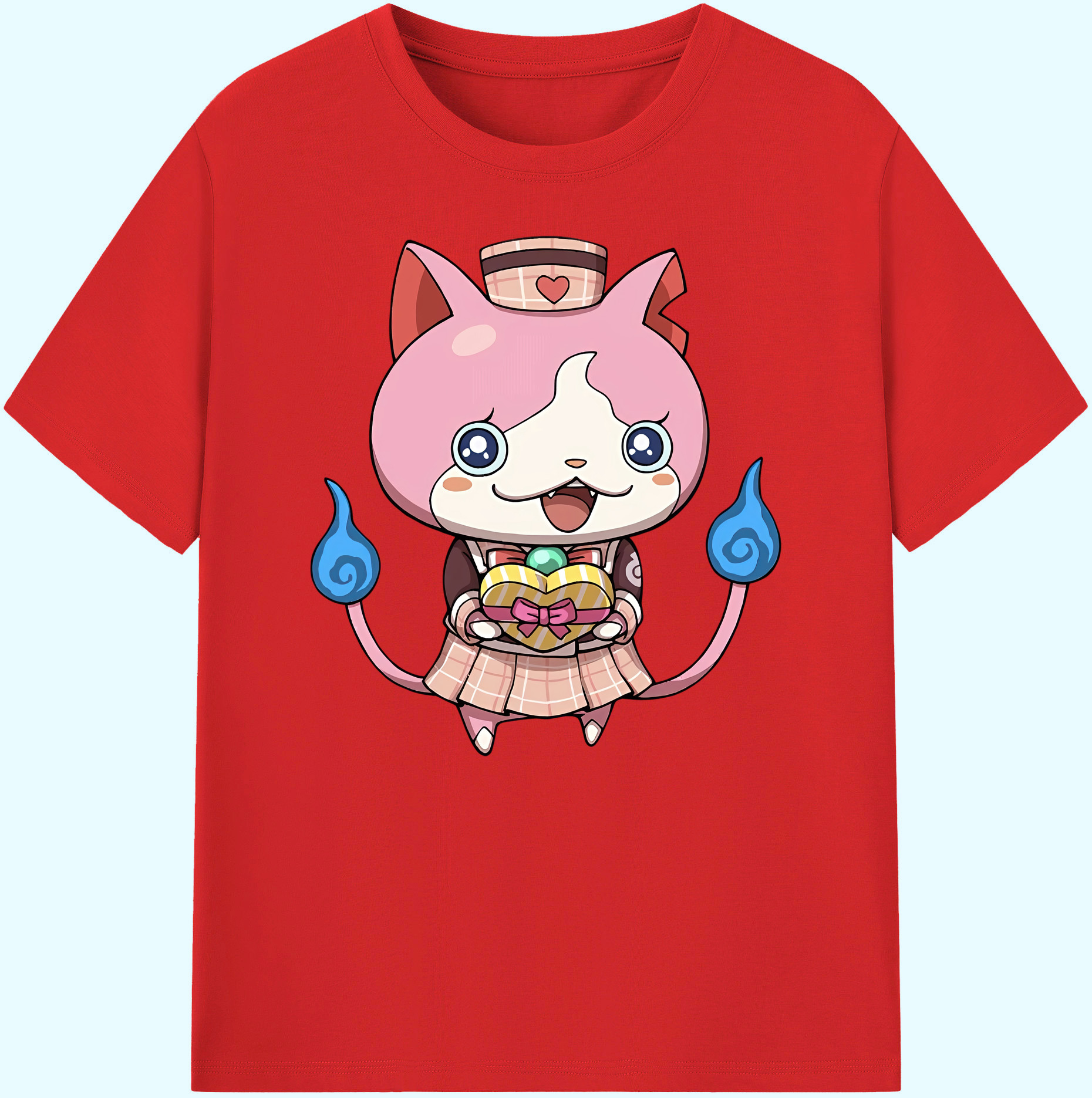 （画像用） 妖怪ウォッチ Yo-kai Watch 綿100％ メンズ半袖Tシャツ｜肌触りやわらか＆通気性