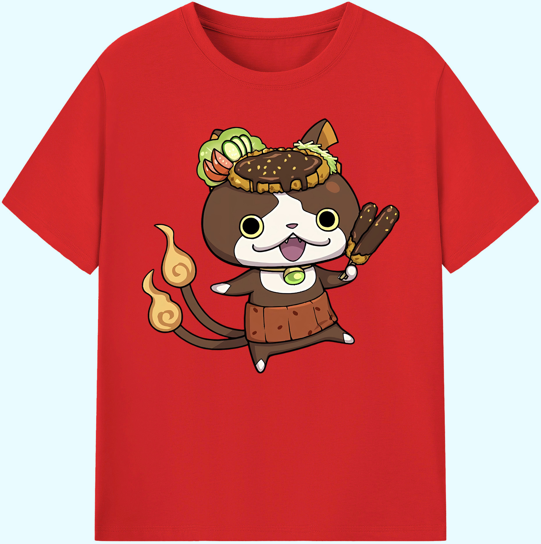 （画像用） 妖怪ウォッチ Yo-kai Watch 綿100％ メンズ半袖Tシャツ｜肌触りやわらか＆通気性