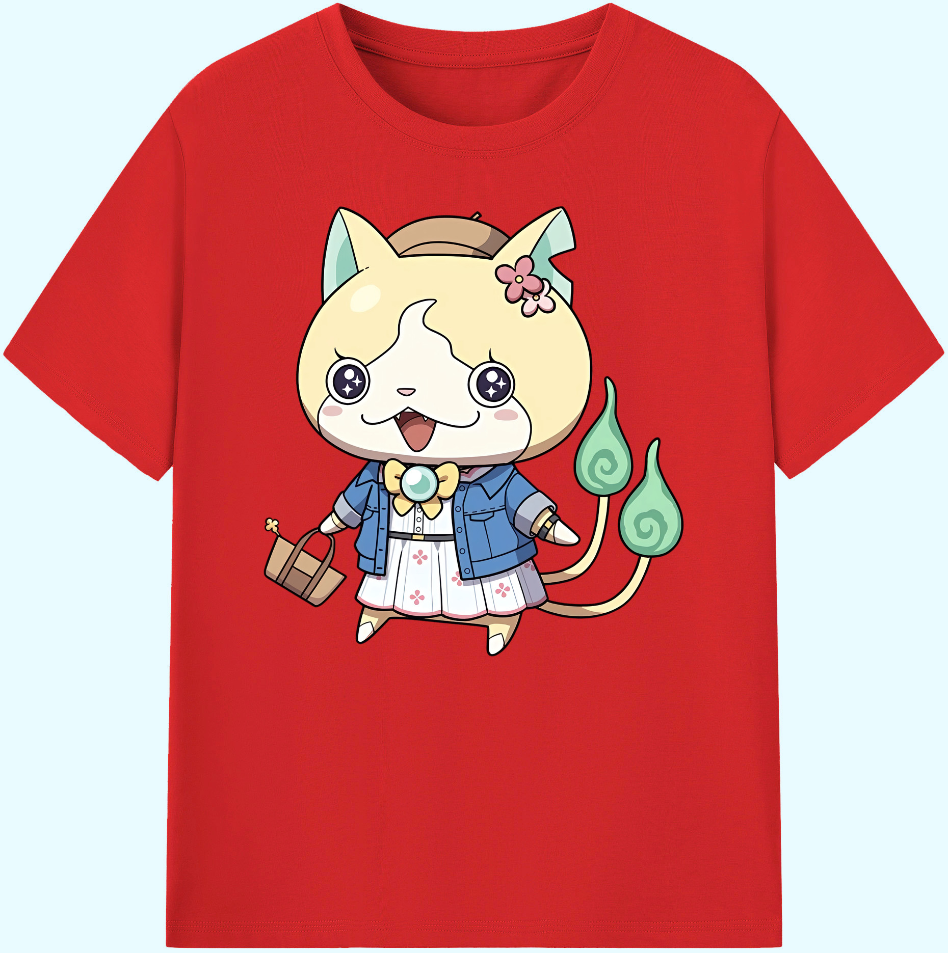 （画像用） 妖怪ウォッチ Yo-kai Watch 綿100％ メンズ半袖Tシャツ｜肌触りやわらか＆通気性