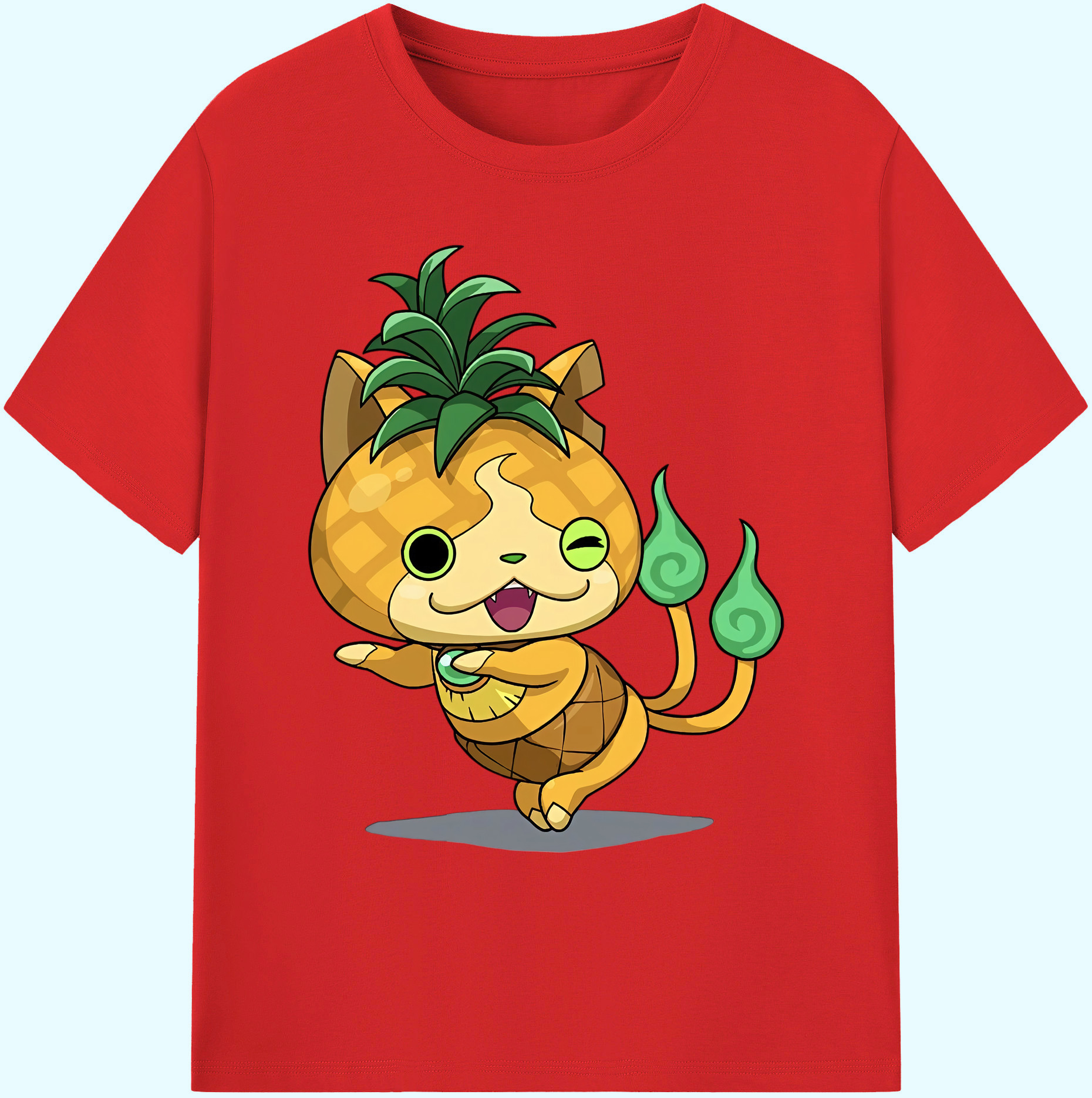 （画像用） 妖怪ウォッチ Yo-kai Watch 綿100％ メンズ半袖Tシャツ｜肌触りやわらか＆通気性