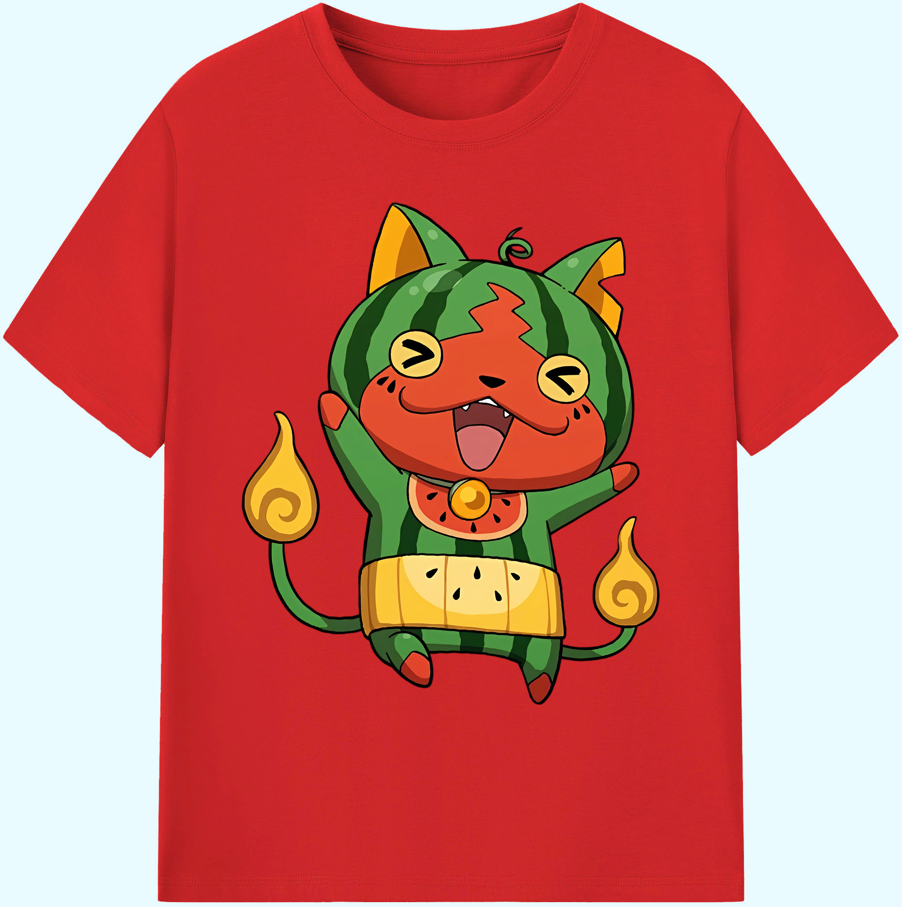 （画像用） 妖怪ウォッチ Yo-kai Watch 綿100％ メンズ半袖Tシャツ｜肌触りやわらか＆通気性