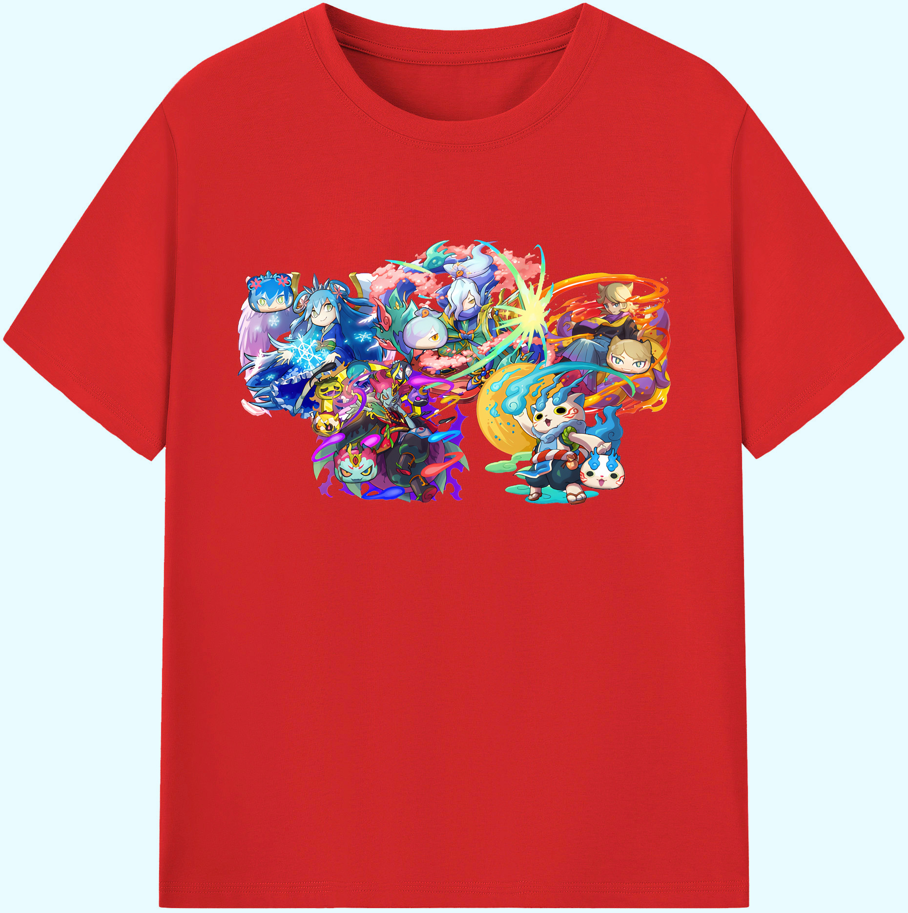 （画像用） 妖怪ウォッチ Yo-kai Watch 綿100％ メンズ半袖Tシャツ｜肌触りやわらか＆通気性