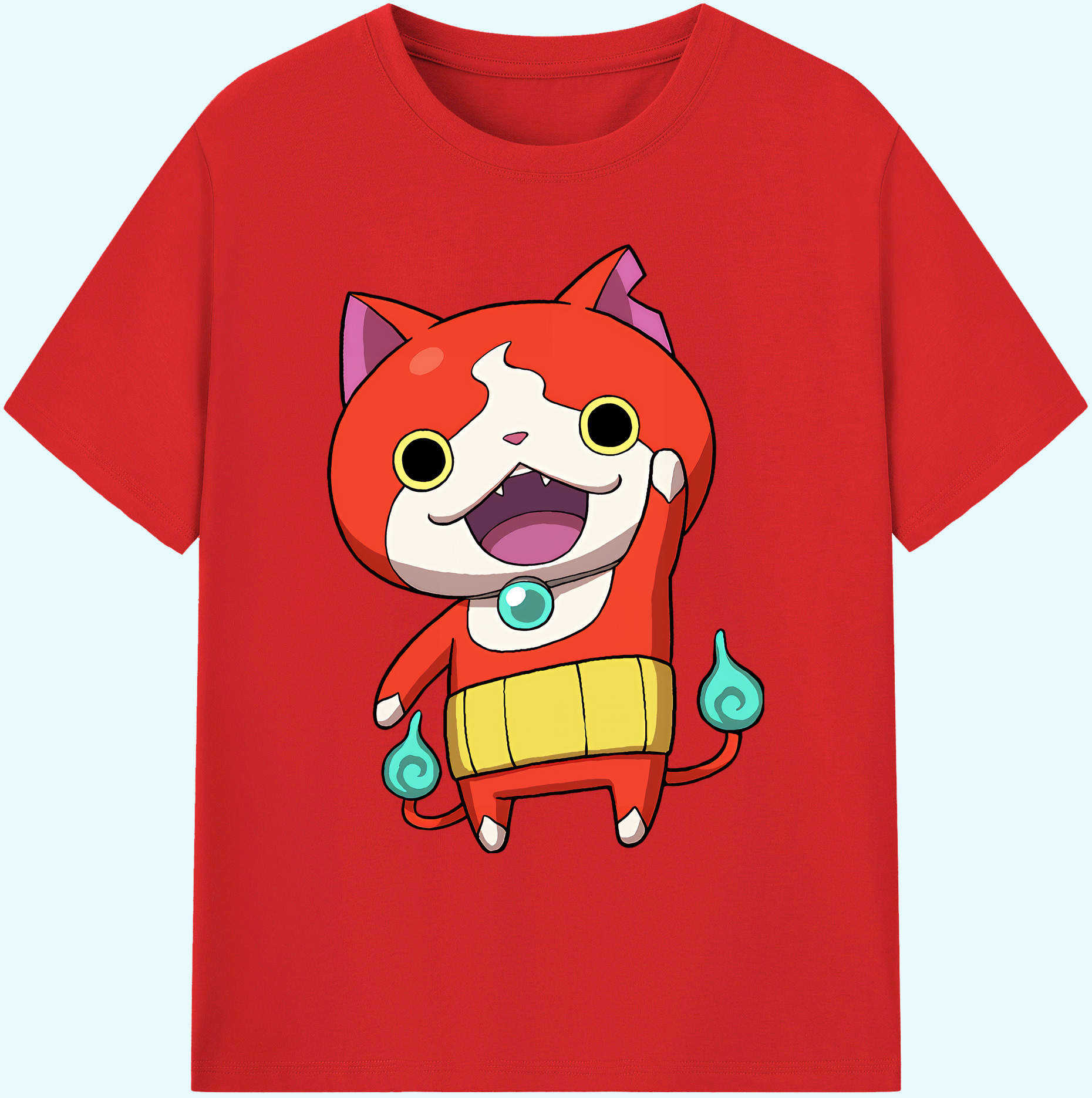 （画像用） 妖怪ウォッチ Yo-kai Watch 綿100％ メンズ半袖Tシャツ｜肌触りやわらか＆通気性