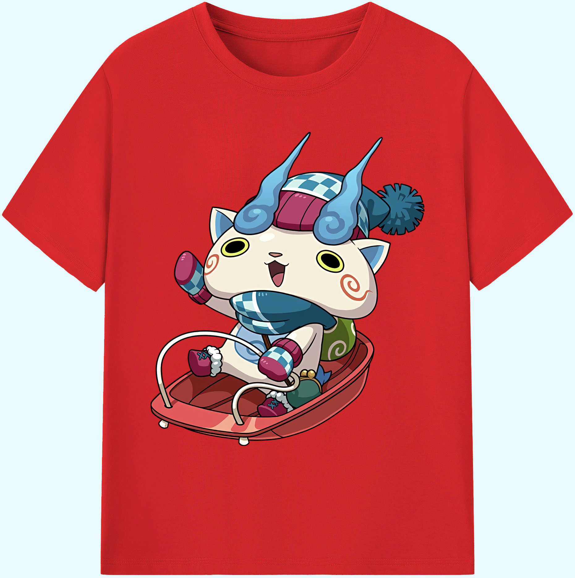 （画像用） 妖怪ウォッチ Yo-kai Watch 綿100％ メンズ半袖Tシャツ｜肌触りやわらか＆通気性