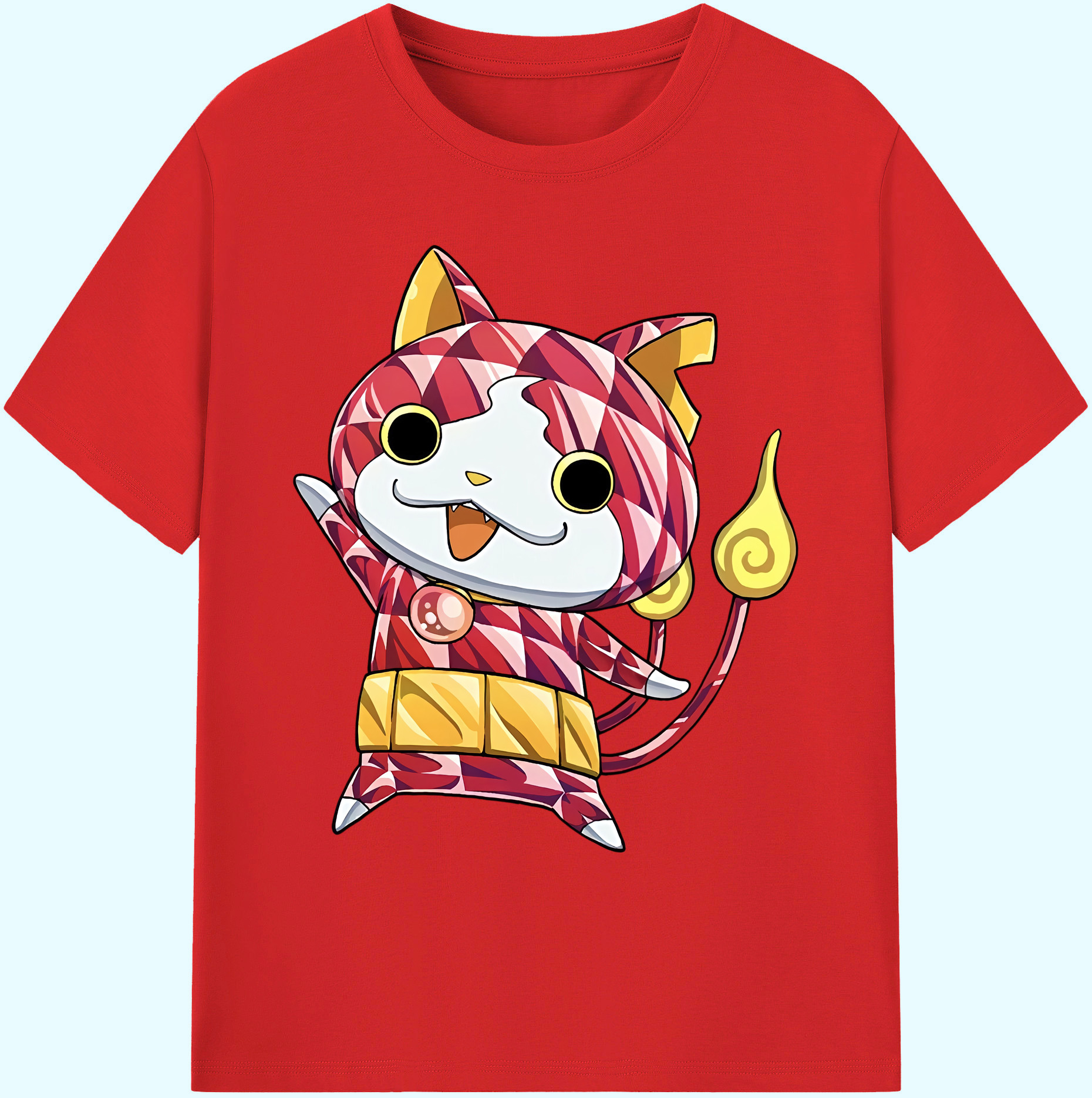 （画像用） 妖怪ウォッチ Yo-kai Watch 綿100％ メンズ半袖Tシャツ｜肌触りやわらか＆通気性