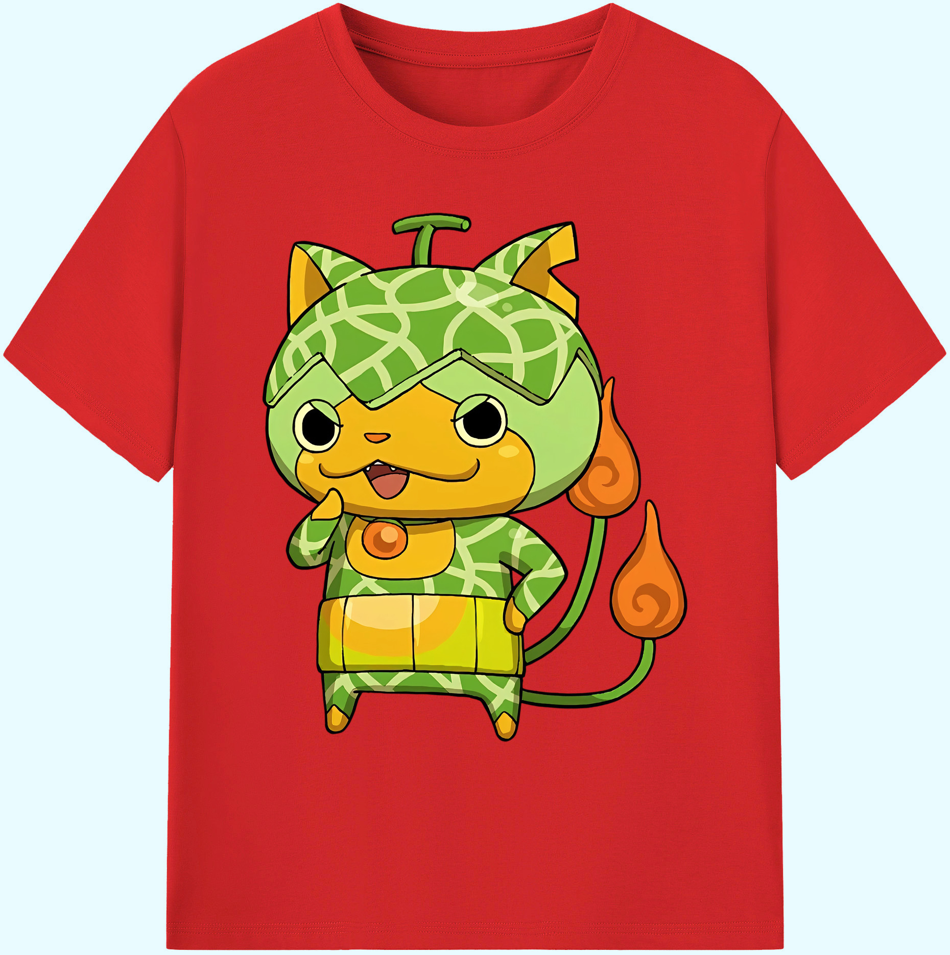 （画像用） 妖怪ウォッチ Yo-kai Watch 綿100％ メンズ半袖Tシャツ｜肌触りやわらか＆通気性