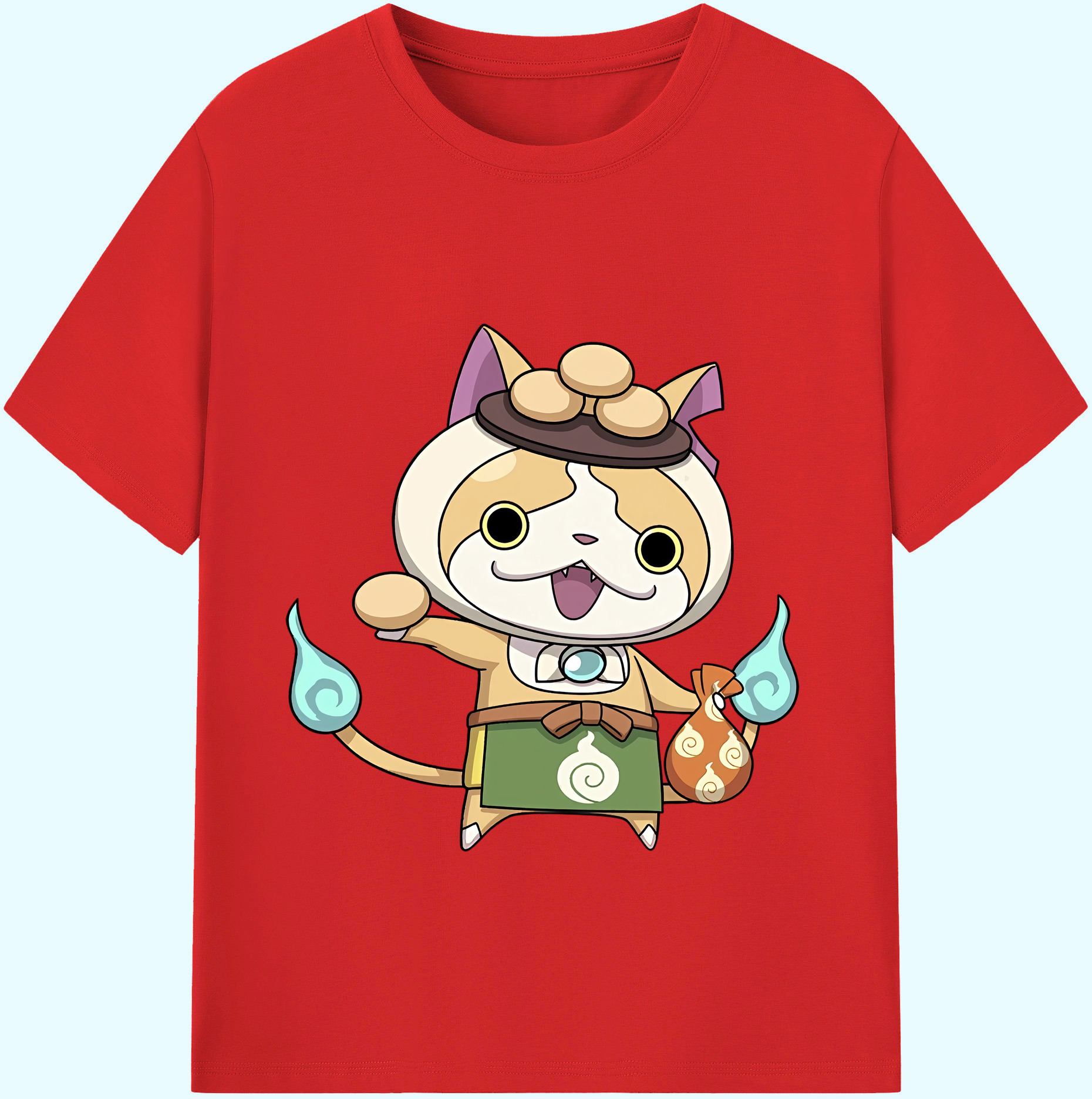 （画像用） 妖怪ウォッチ Yo-kai Watch 綿100％ メンズ半袖Tシャツ｜肌触りやわらか＆通気性
