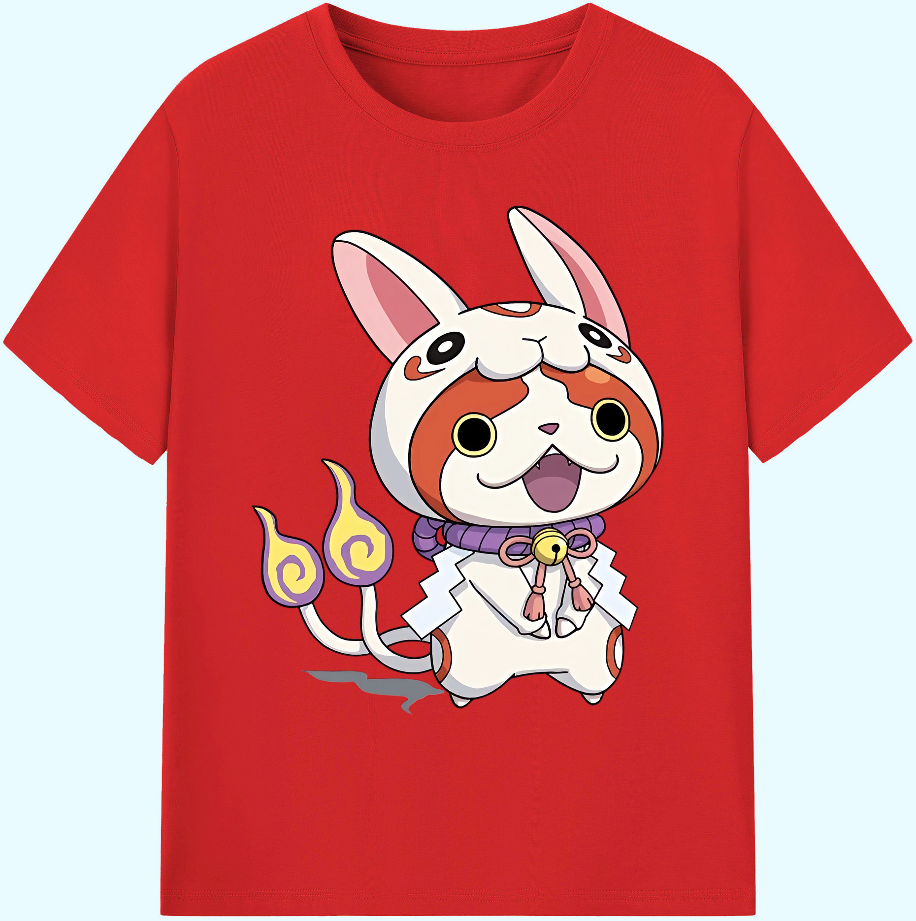 （画像用） 妖怪ウォッチ Yo-kai Watch 綿100％ メンズ半袖Tシャツ｜肌触りやわらか＆通気性