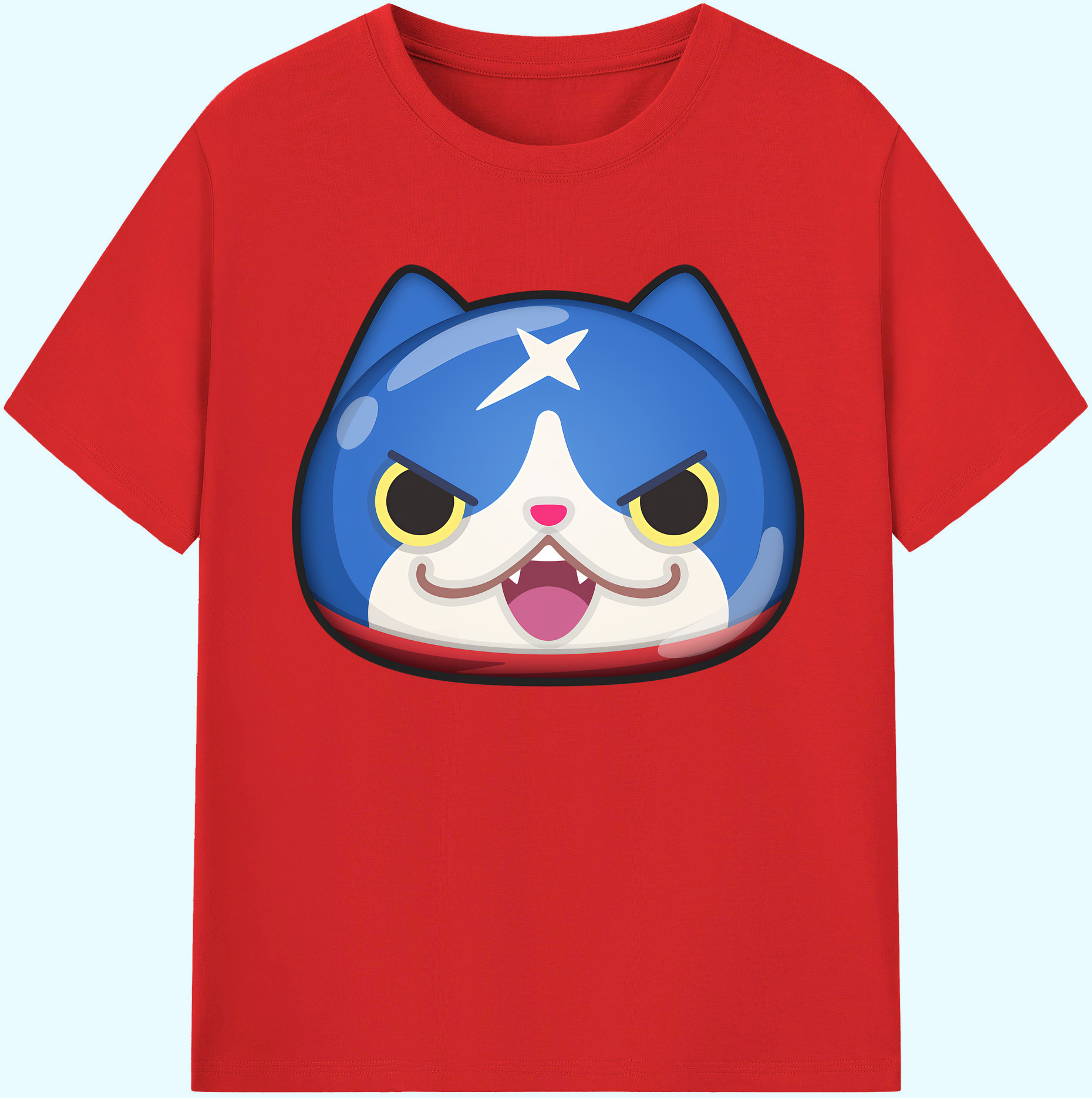 （画像用） 妖怪ウォッチ Yo-kai Watch 綿100％ メンズ半袖Tシャツ｜肌触りやわらか＆通気性