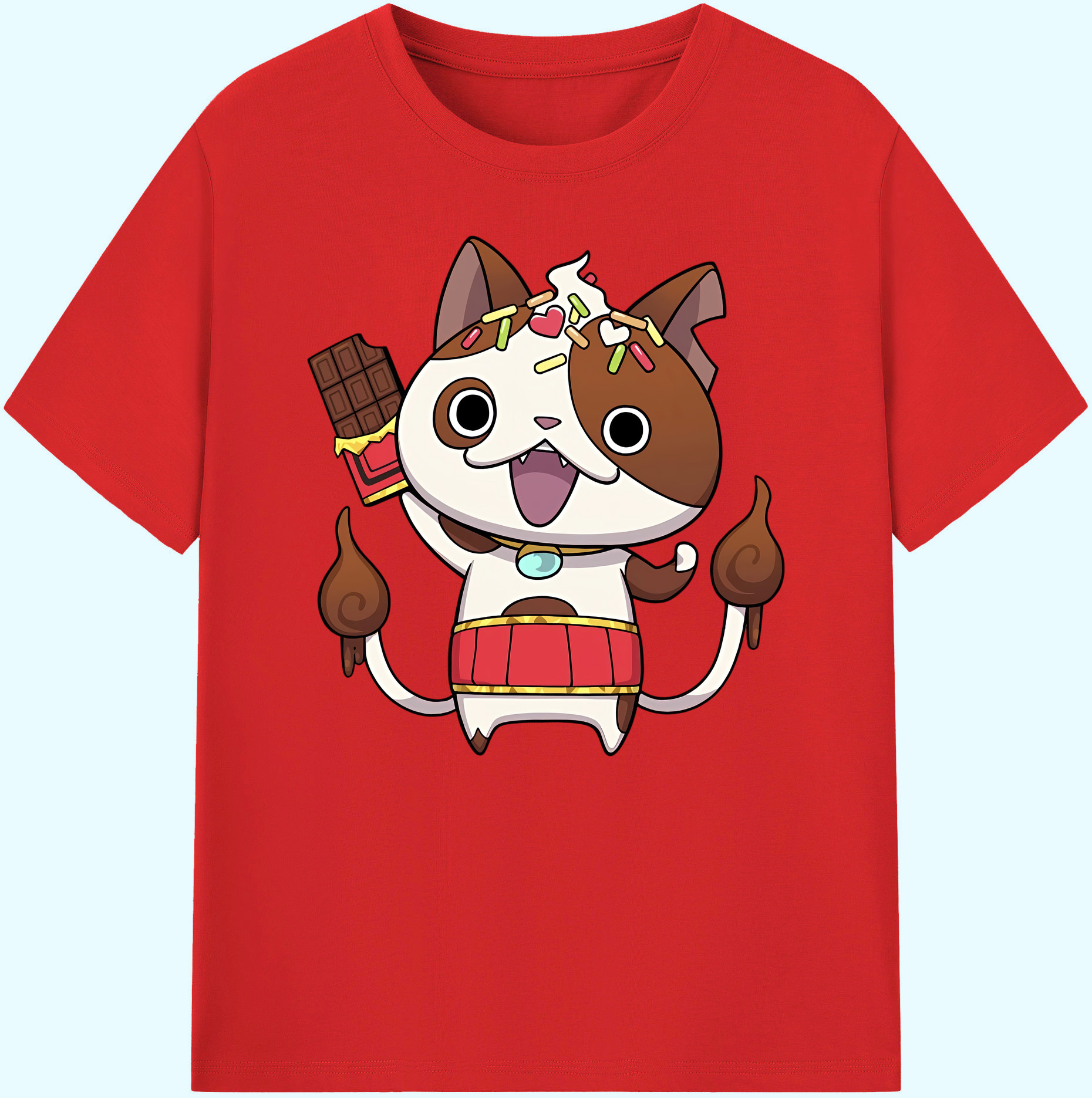 （画像用） 妖怪ウォッチ Yo-kai Watch 綿100％ メンズ半袖Tシャツ｜肌触りやわらか＆通気性