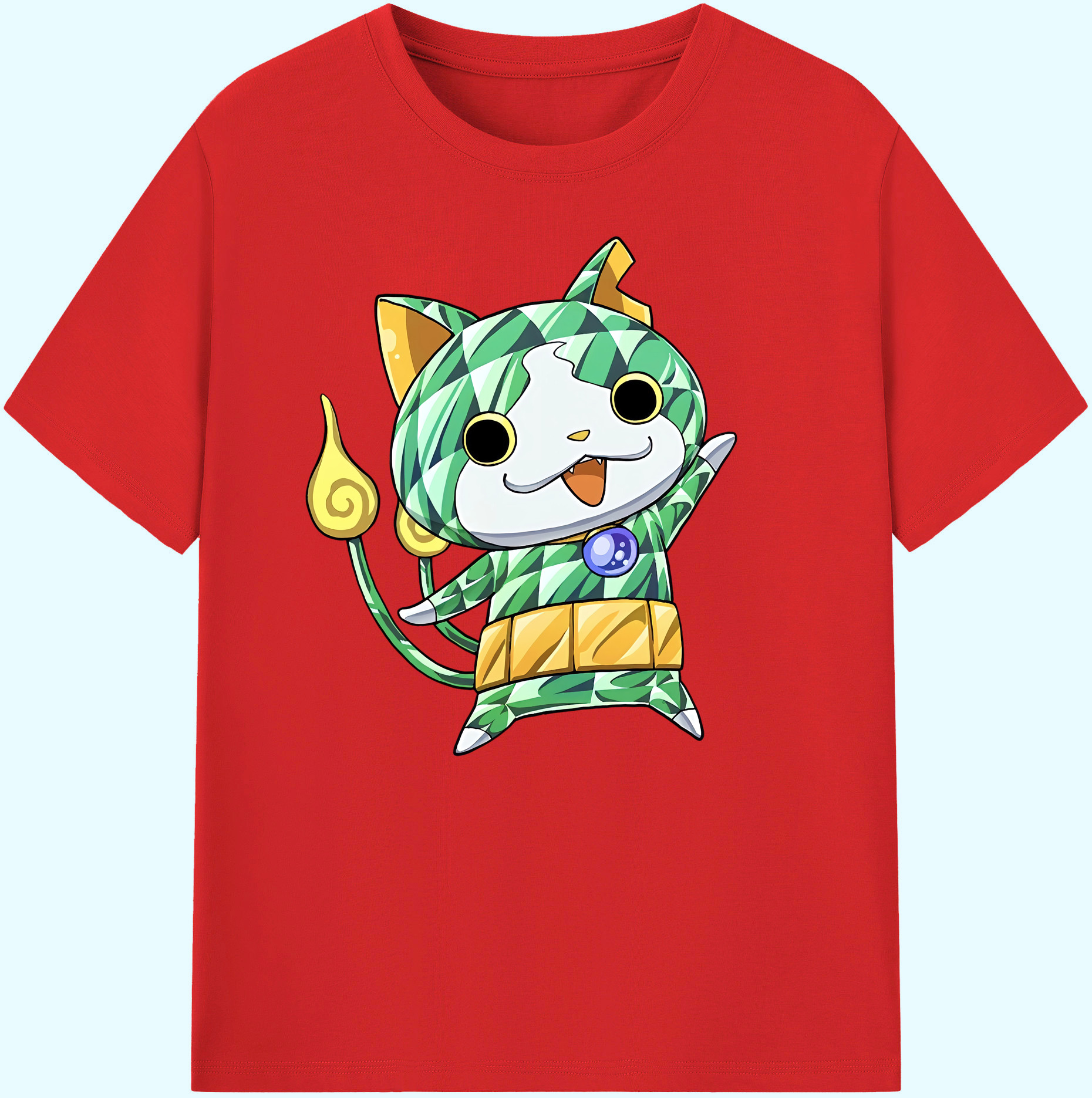 （画像用） 妖怪ウォッチ Yo-kai Watch 綿100％ メンズ半袖Tシャツ｜肌触りやわらか＆通気性