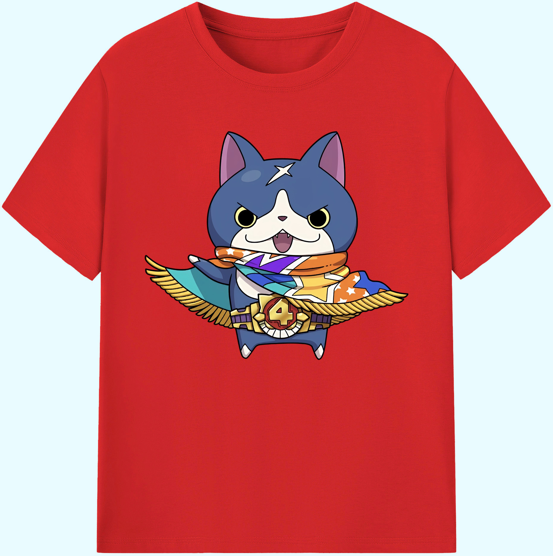 （画像用） 妖怪ウォッチ Yo-kai Watch 綿100％ メンズ半袖Tシャツ｜肌触りやわらか＆通気性