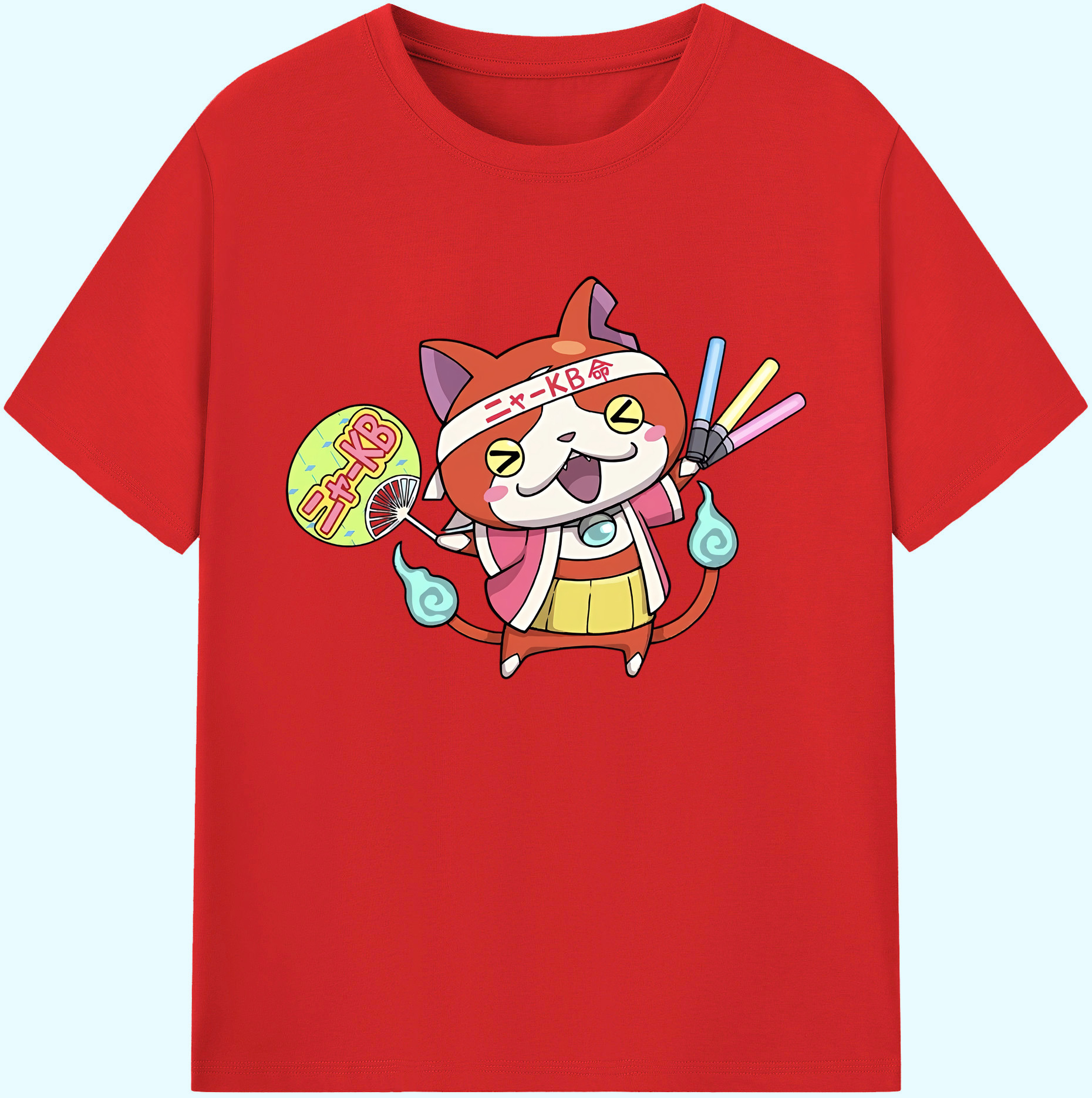（画像用） 妖怪ウォッチ Yo-kai Watch 綿100％ メンズ半袖Tシャツ｜肌触りやわらか＆通気性