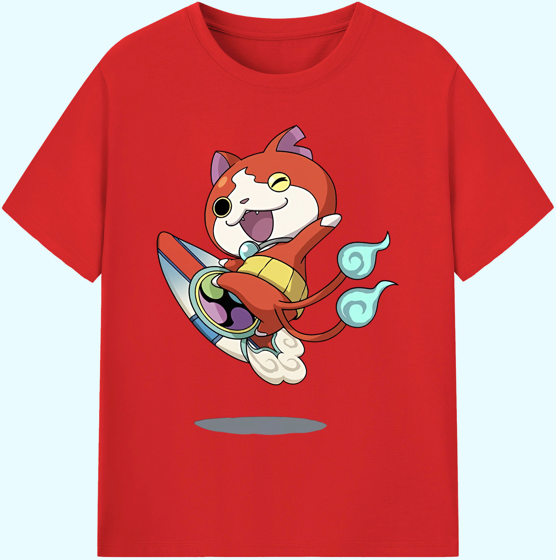 （画像用） 妖怪ウォッチ Yo-kai Watch 綿100％ メンズ半袖Tシャツ｜肌触りやわらか＆通気性