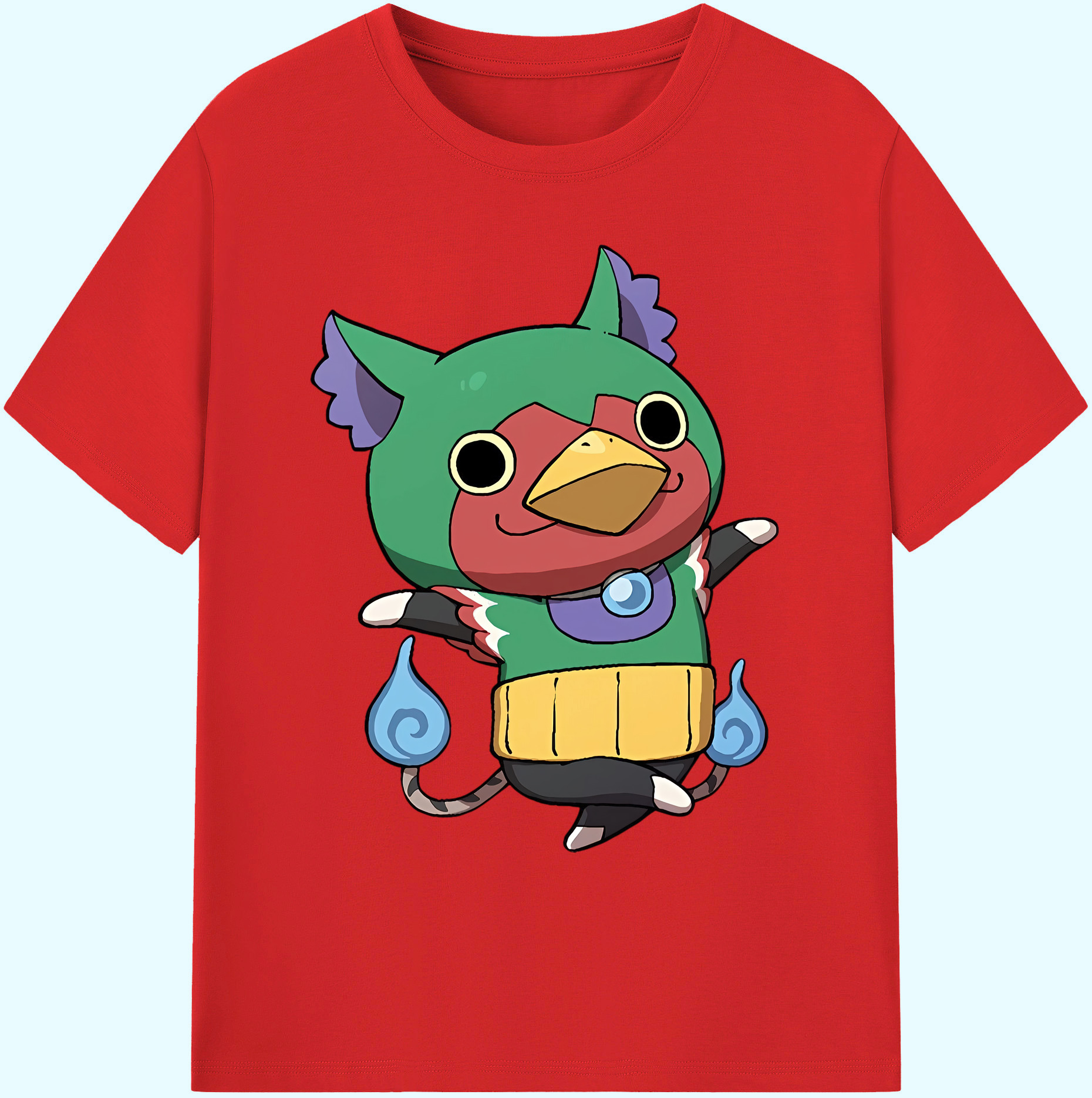 （画像用） 妖怪ウォッチ Yo-kai Watch 綿100％ メンズ半袖Tシャツ｜肌触りやわらか＆通気性