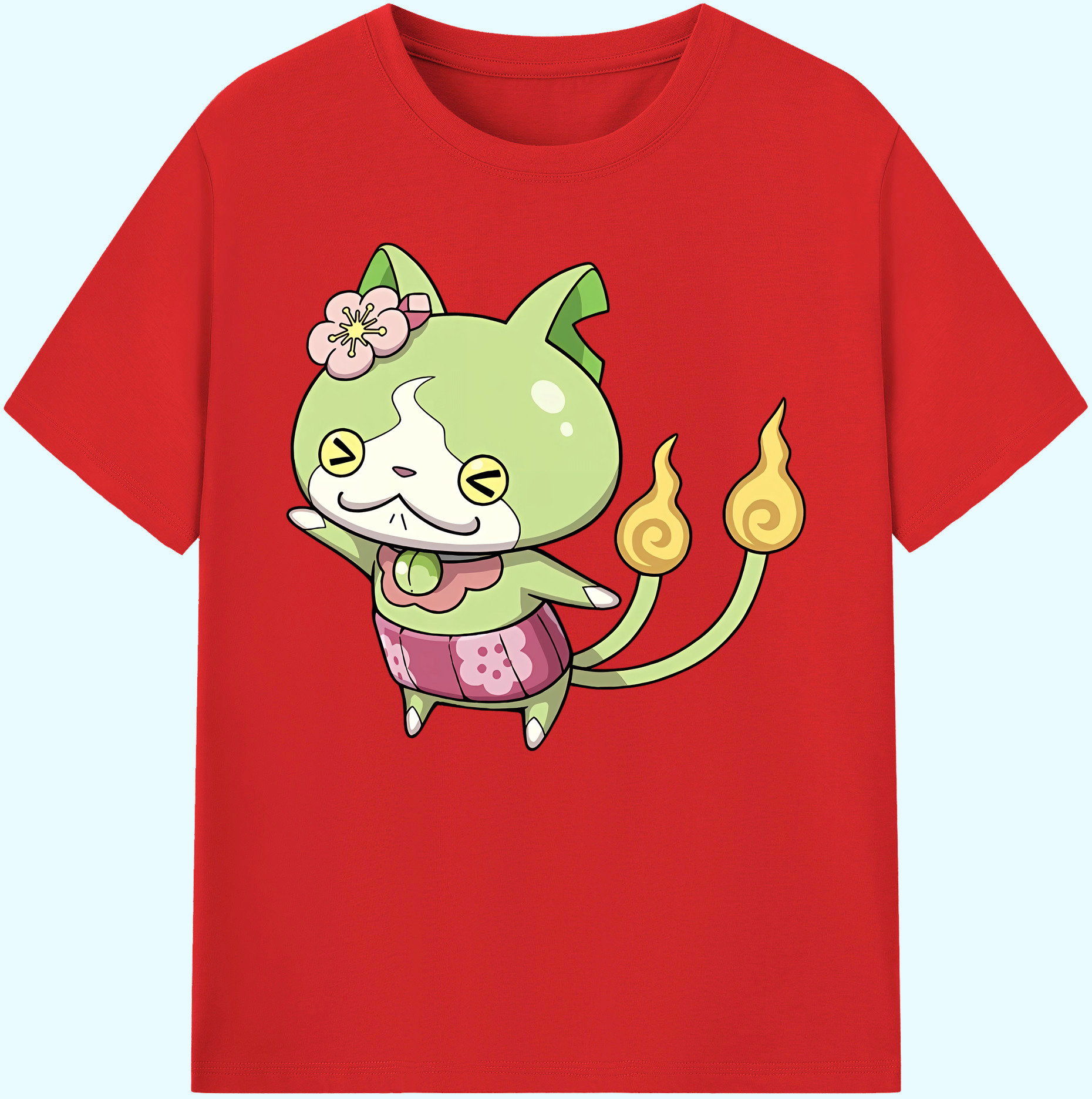 （画像用） 妖怪ウォッチ Yo-kai Watch 綿100％ メンズ半袖Tシャツ｜肌触りやわらか＆通気性
