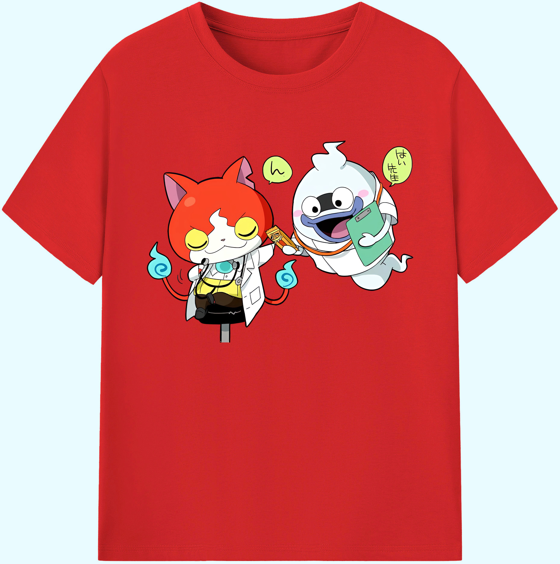 （画像用） 妖怪ウォッチ Yo-kai Watch 綿100％ メンズ半袖Tシャツ｜肌触りやわらか＆通気性