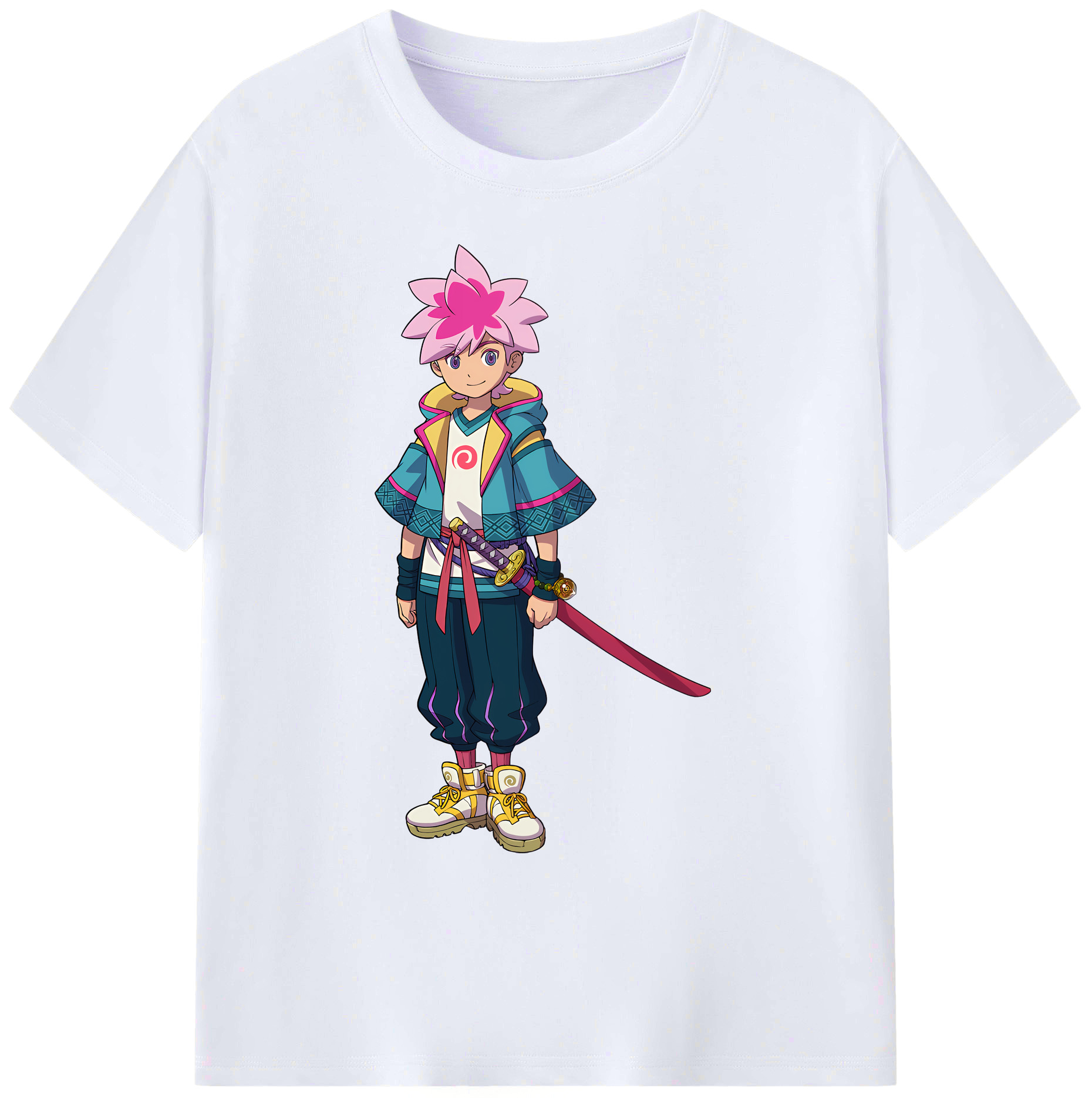 （画像用） 妖怪ウォッチ Yo-kai Watch 綿100％ メンズ半袖Tシャツ｜肌触りやわらか＆通気性