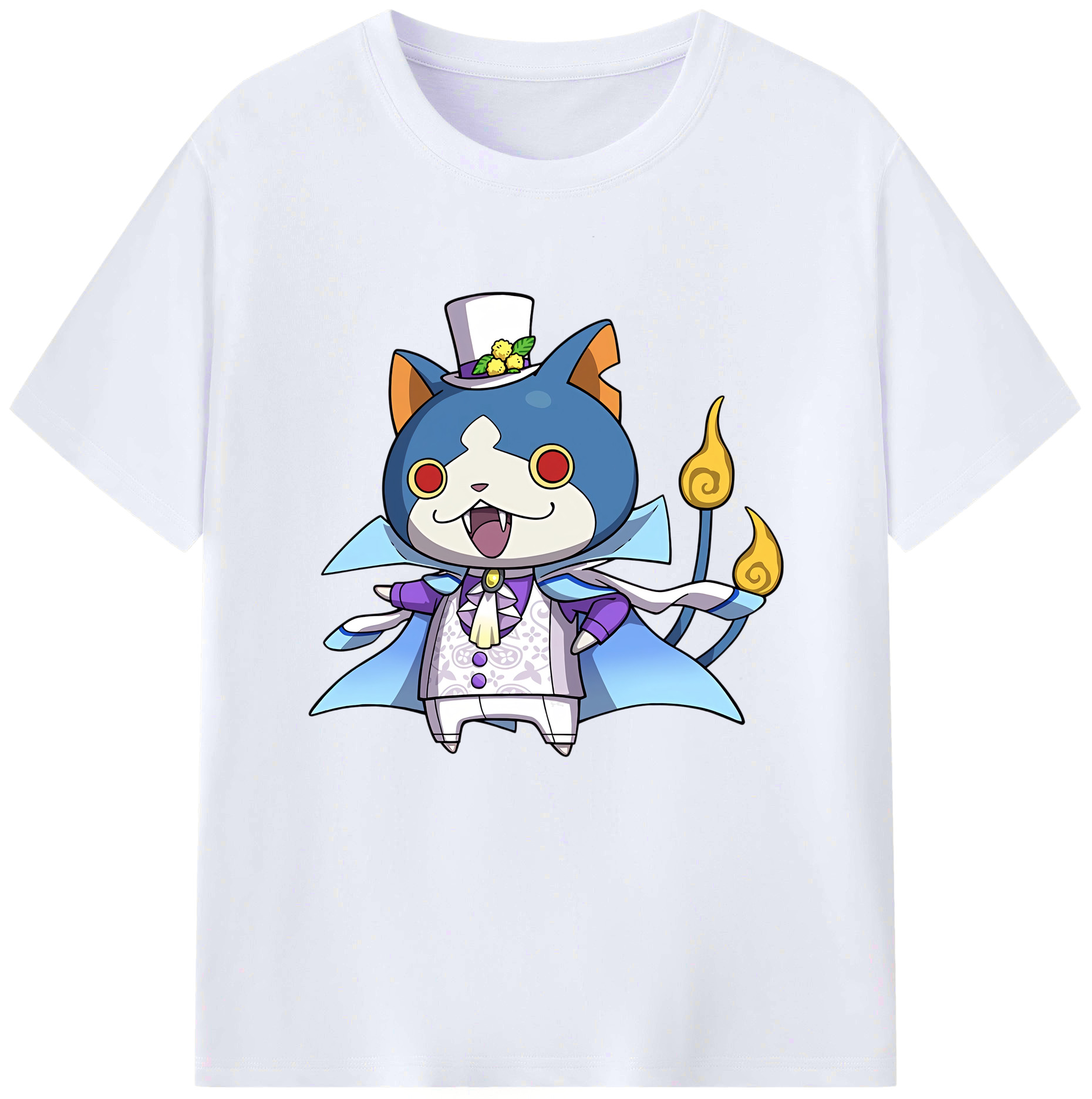 （画像用） 妖怪ウォッチ Yo-kai Watch 綿100％ メンズ半袖Tシャツ｜肌触りやわらか＆通気性