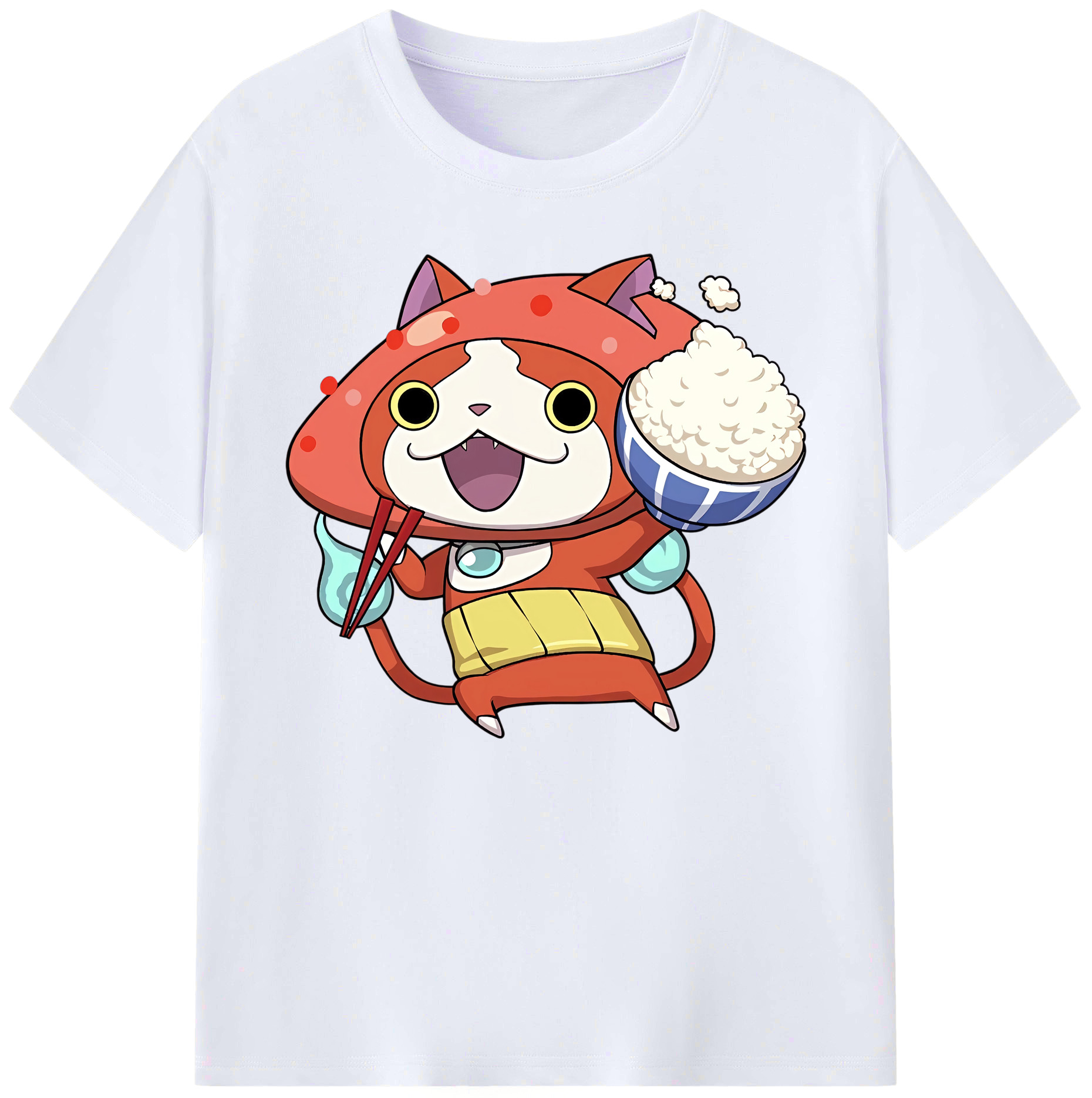 （画像用） 妖怪ウォッチ Yo-kai Watch 綿100％ メンズ半袖Tシャツ｜肌触りやわらか＆通気性