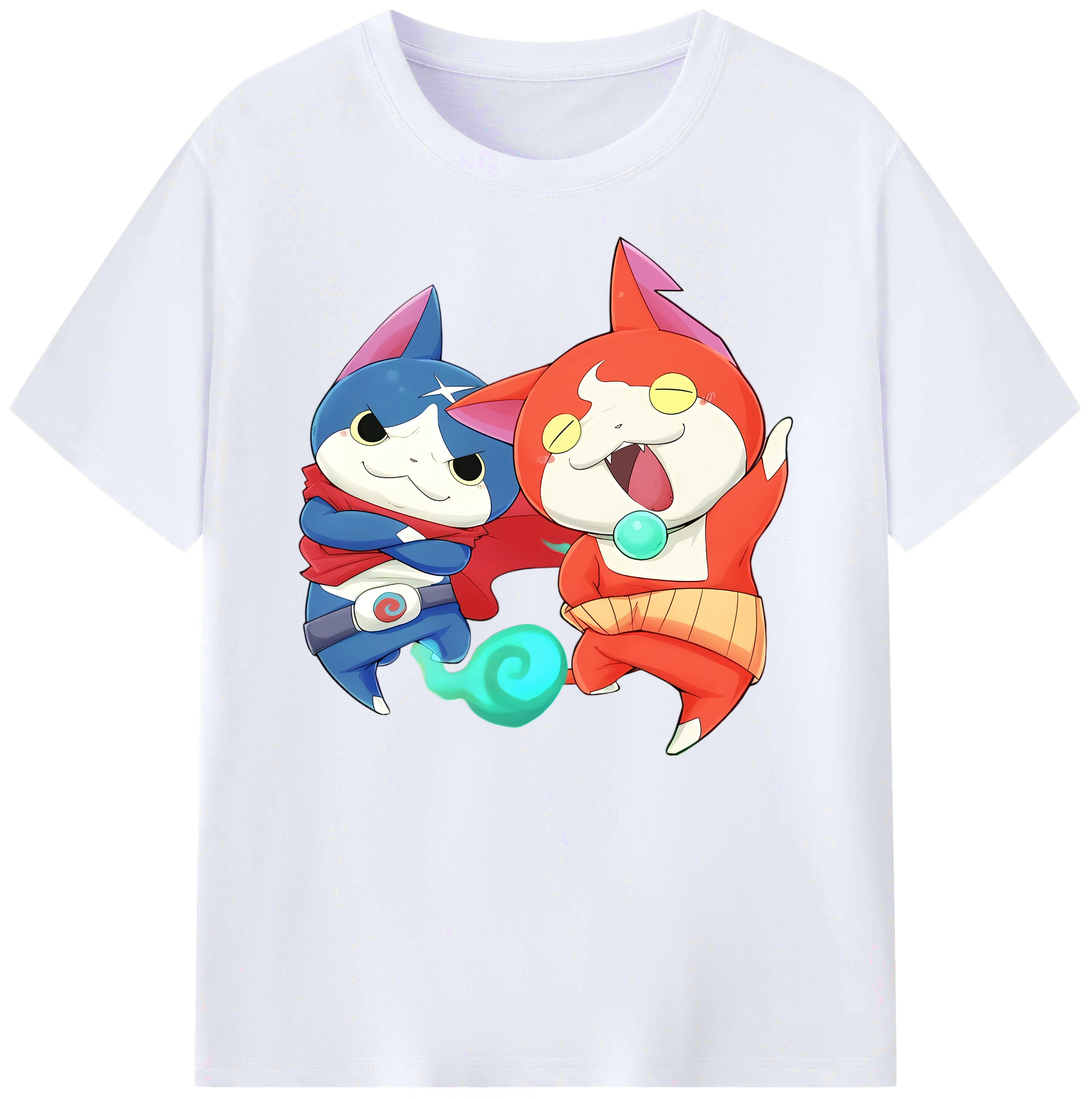 （画像用） 妖怪ウォッチ Yo-kai Watch 綿100％ メンズ半袖Tシャツ｜肌触りやわらか＆通気性