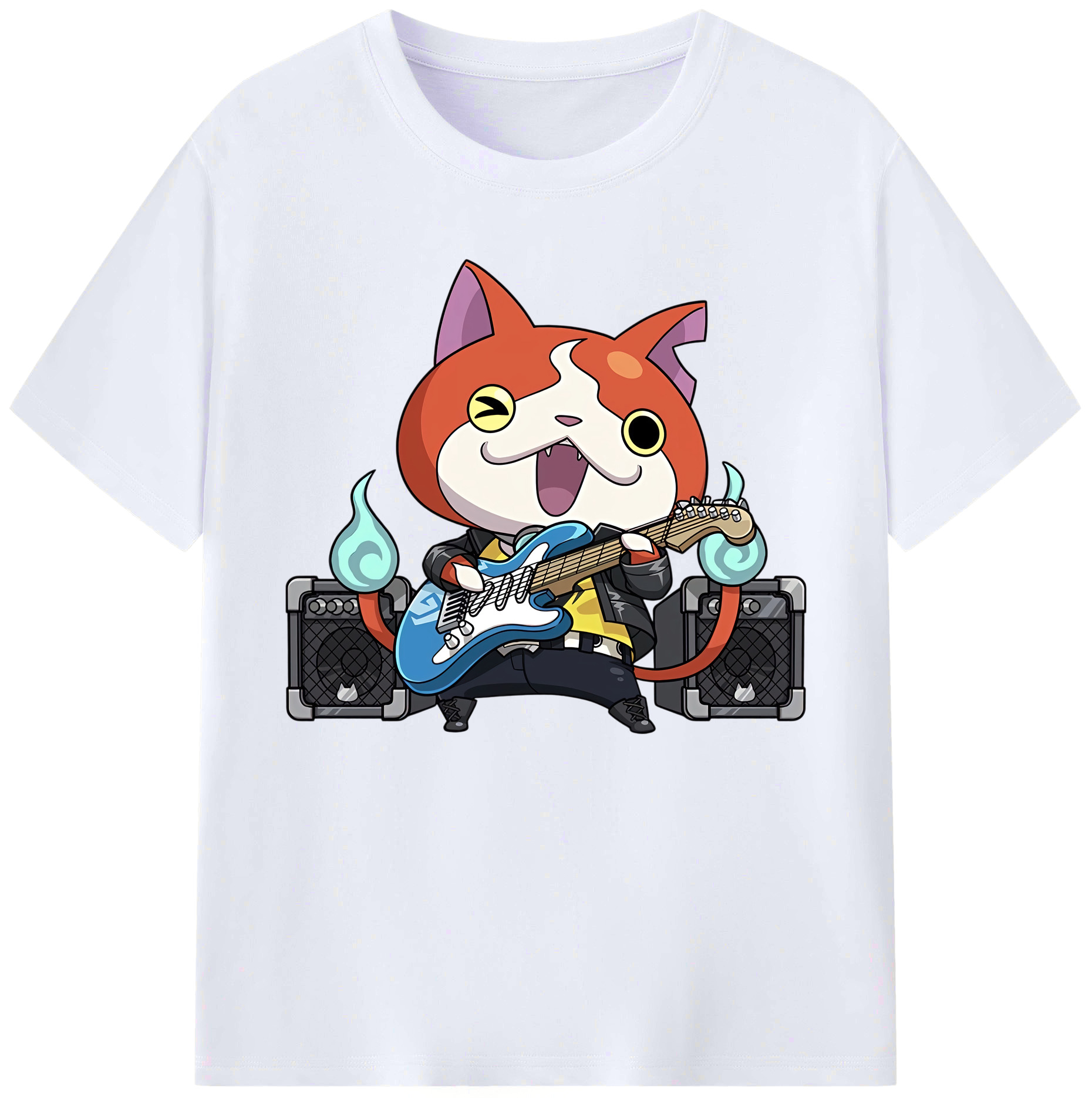 （画像用） 妖怪ウォッチ Yo-kai Watch 綿100％ メンズ半袖Tシャツ｜肌触りやわらか＆通気性