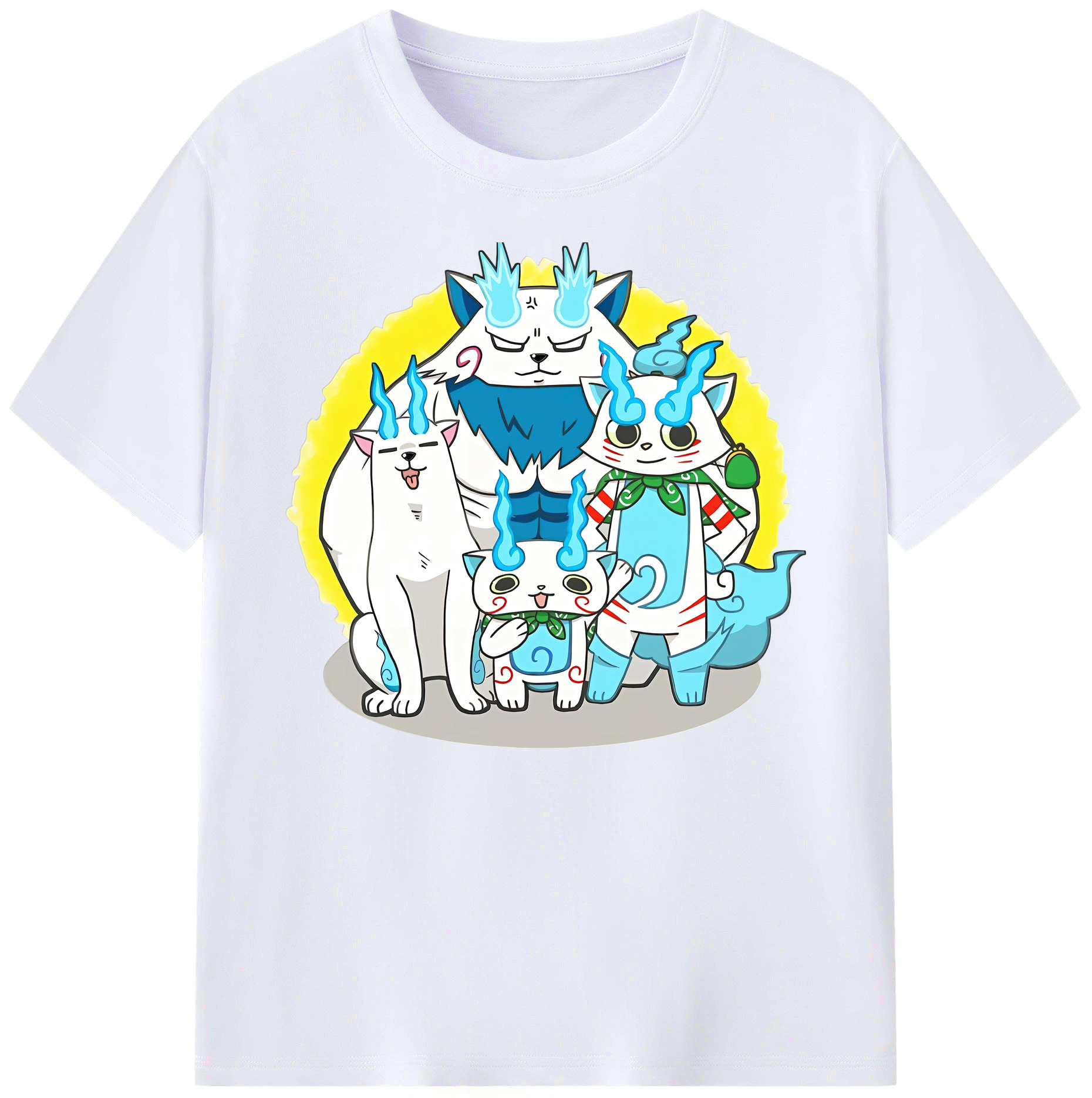（画像用） 妖怪ウォッチ Yo-kai Watch 綿100％ メンズ半袖Tシャツ｜肌触りやわらか＆通気性