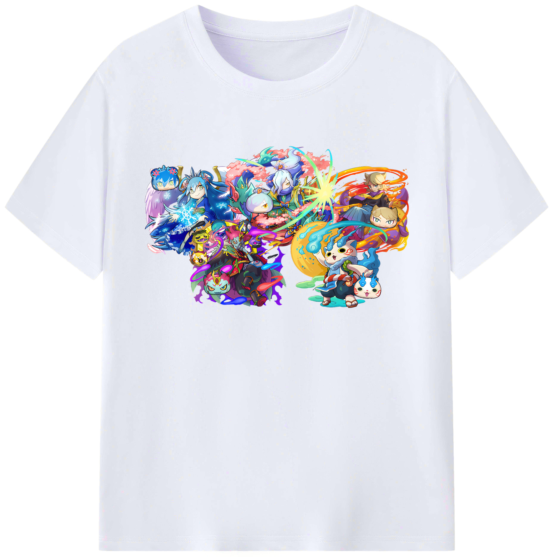 （画像用） 妖怪ウォッチ Yo-kai Watch 綿100％ メンズ半袖Tシャツ｜肌触りやわらか＆通気性