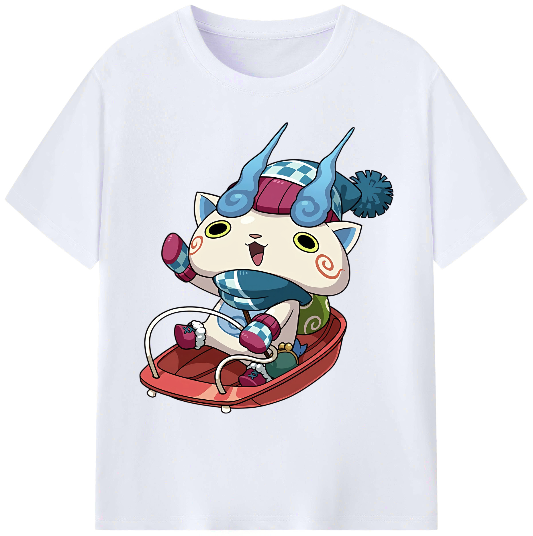（画像用） 妖怪ウォッチ Yo-kai Watch 綿100％ メンズ半袖Tシャツ｜肌触りやわらか＆通気性