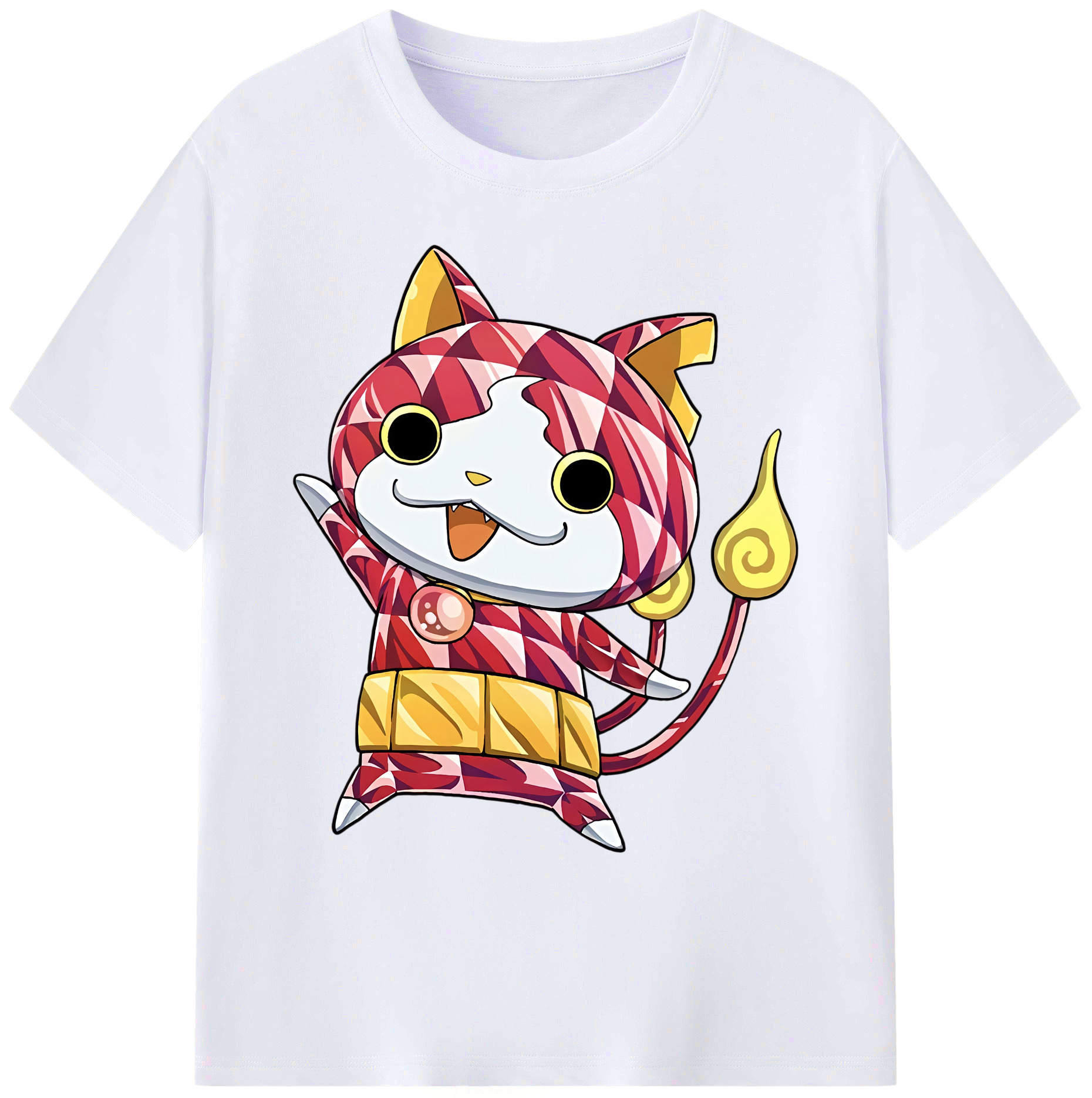 （画像用） 妖怪ウォッチ Yo-kai Watch 綿100％ メンズ半袖Tシャツ｜肌触りやわらか＆通気性