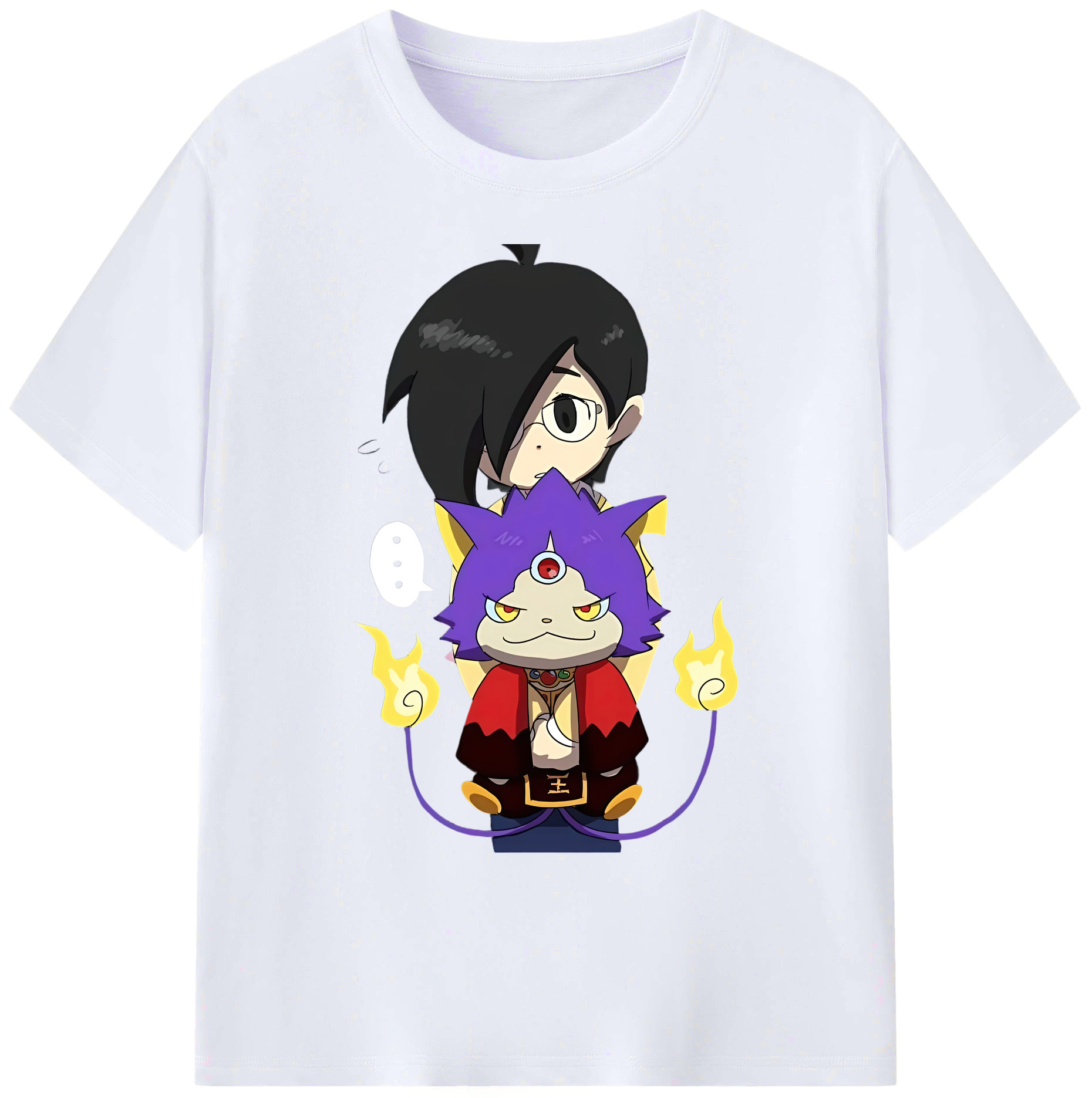 （画像用） 妖怪ウォッチ Yo-kai Watch 綿100％ メンズ半袖Tシャツ｜肌触りやわらか＆通気性
