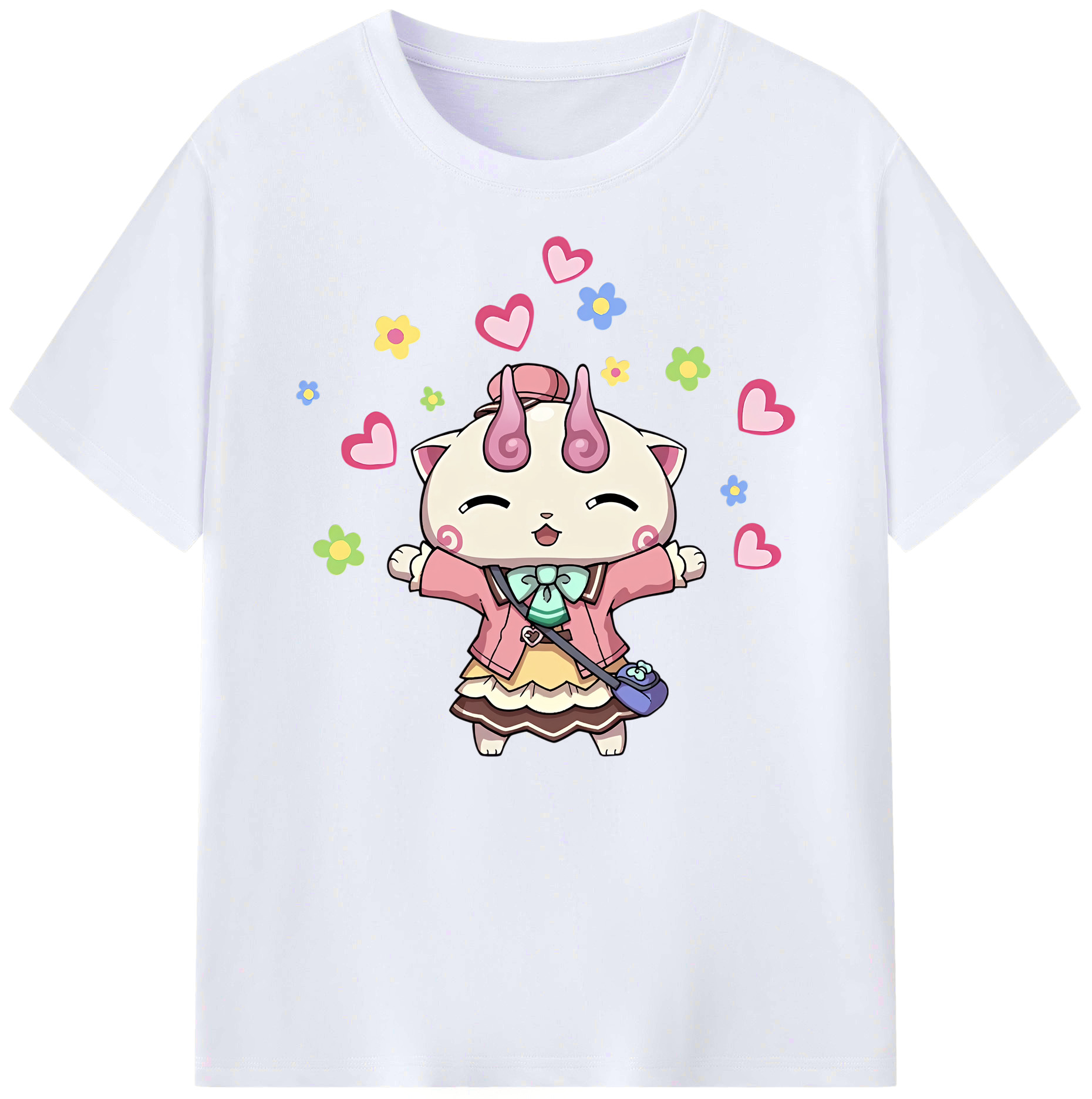 （画像用） 妖怪ウォッチ Yo-kai Watch 綿100％ メンズ半袖Tシャツ｜肌触りやわらか＆通気性