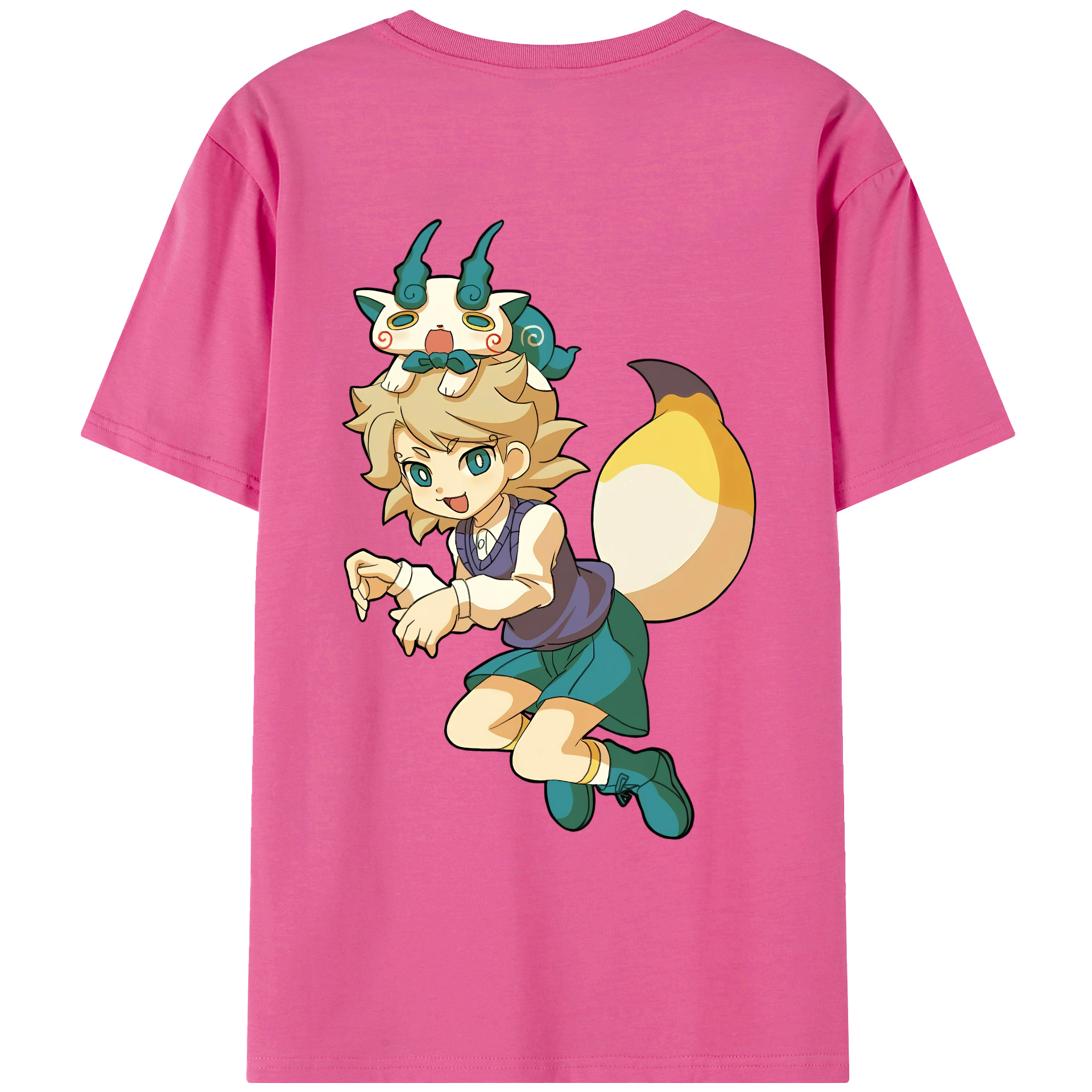 （画像用） 妖怪ウォッチ Yo-kai Watch レディース半袖Tシャツ(バックプリント)