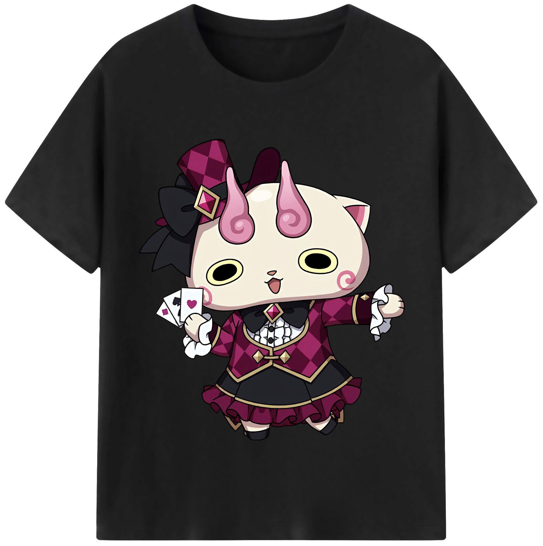 （画像用） 妖怪ウォッチ Yo-kai Watch レディースカジュアルプリントTシャツ（綿100％）