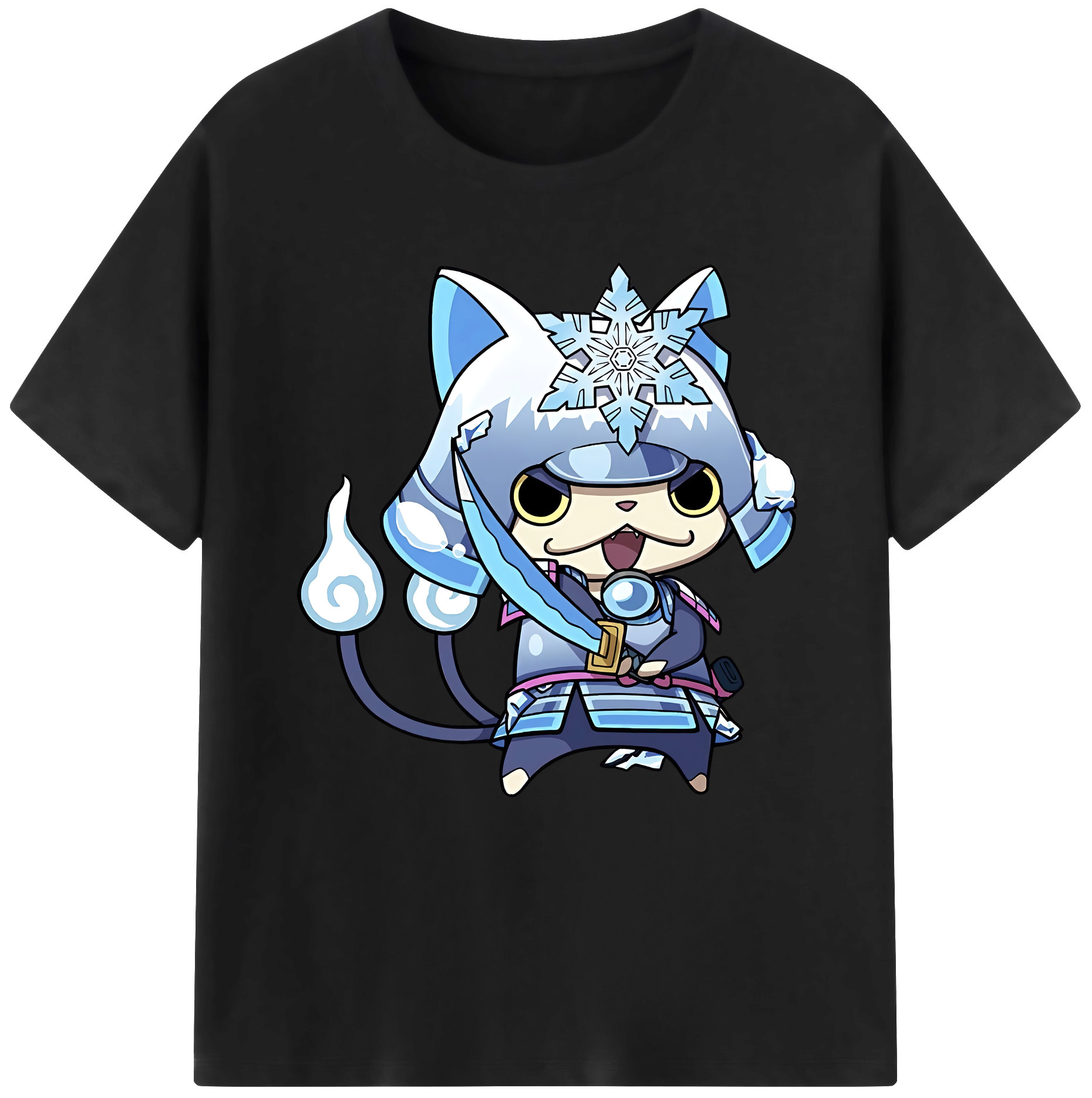 （画像用） 妖怪ウォッチ Yo-kai Watch レディースカジュアルプリントTシャツ（綿100％）